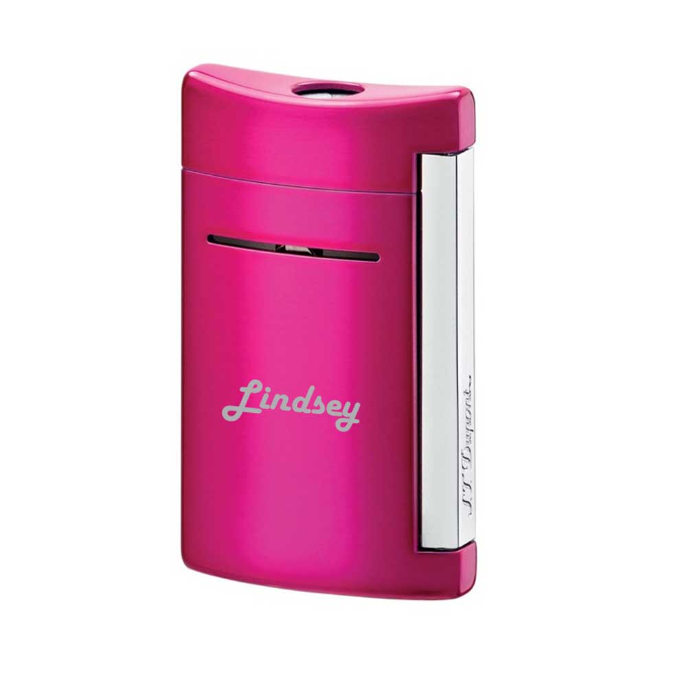 ST Dupont MiniJet Fuchsia Buzz Lighter - Premium Luxury Windproof Butane Lighter for Cigars, Cigarettes & Outdoor Use - Perfect for Gifts, Travel & Collectors