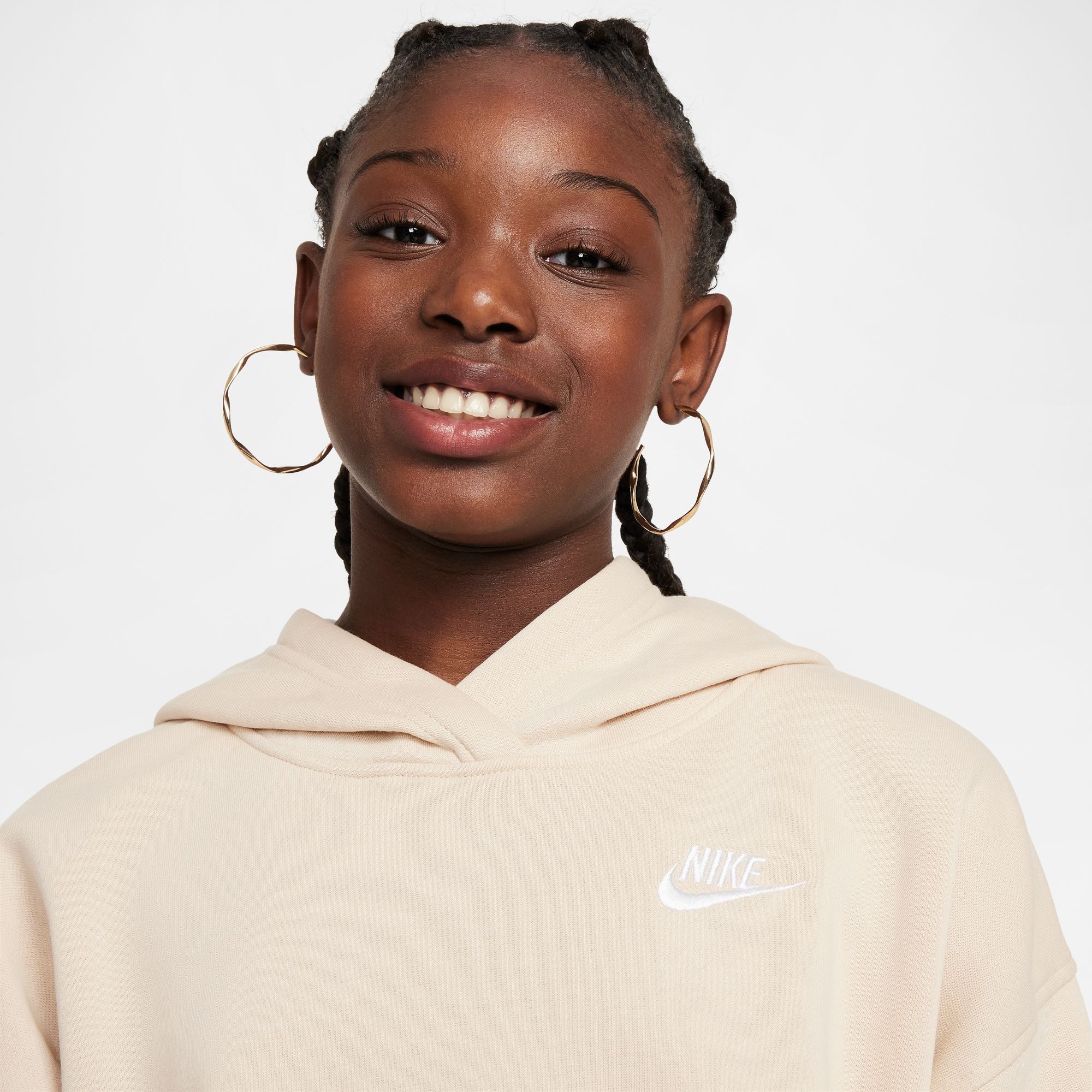 Girls' Nike Youth NSW Club Fleece Hoodie - Soft & Warm Pullover for Kids - Perfect for School, Sports & Outdoor Activities