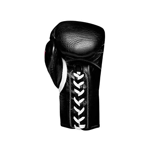 Fighting Certified Pro Fight Gloves - Professional Lace-Up Boxing Gloves for Competition, Sparring, Training & Heavy Bag Work | Ideal for MMA, Muay Thai & Boxing Gyms