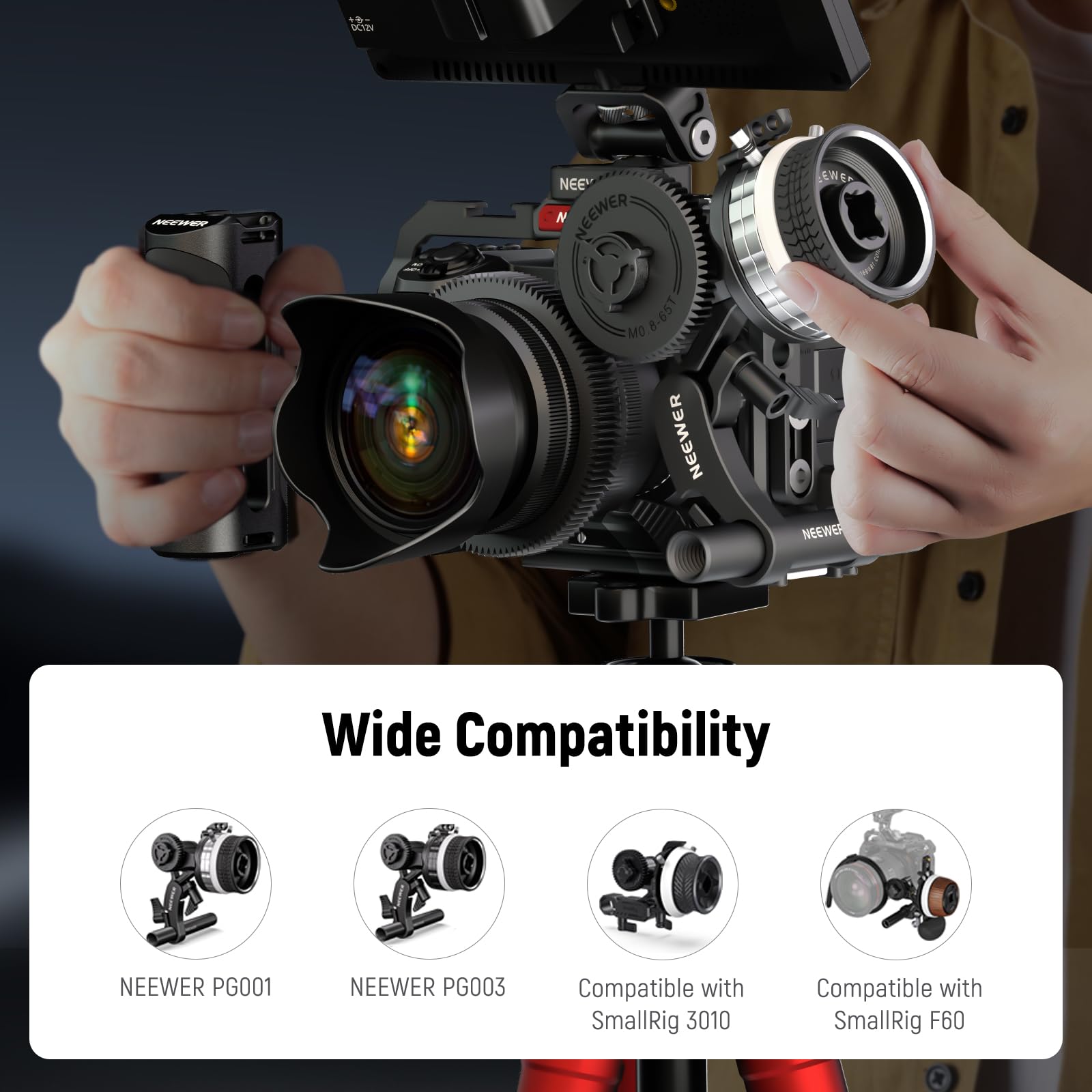 NEEWER M0.8-65T Follow Focus Gear - 0.8 MOD 65 Teeth Compatible with SmallRig & NEEWER Mini Follow Focus PG007 - Perfect for DSLR Camera Rig & Cinematic Video Production