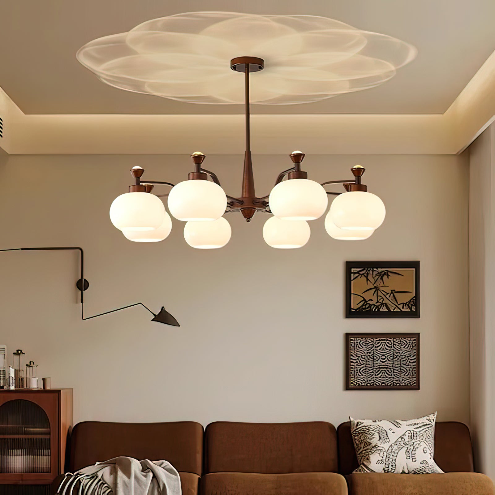Modern Globe Spotlight Chandelier - Elegant Crystal Ceiling Light Fixture for Dining Room, Bedroom & Living Room Decor