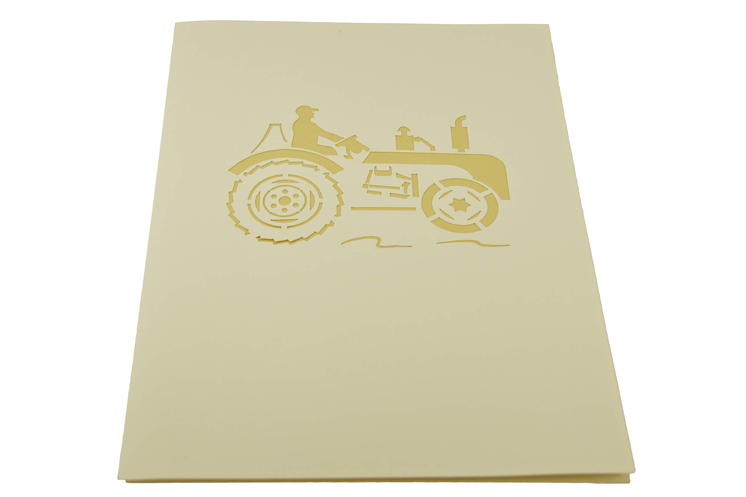 3D Pop Up Tractor Greeting Card for Father's Day, Kids Birthday, Special Occasions | Unique Handmade Gift for Dad, Boys, Farmers | Perfect for Birthdays, Anniversaries, Thank You Cards