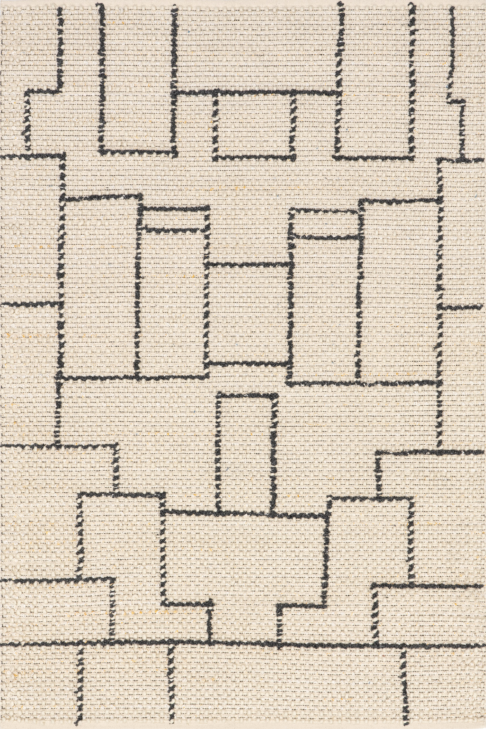 Modern Geometric Blocks Area Rug in Ivory - Soft & Stylish Home Decor for Living Room, Bedroom, or Office