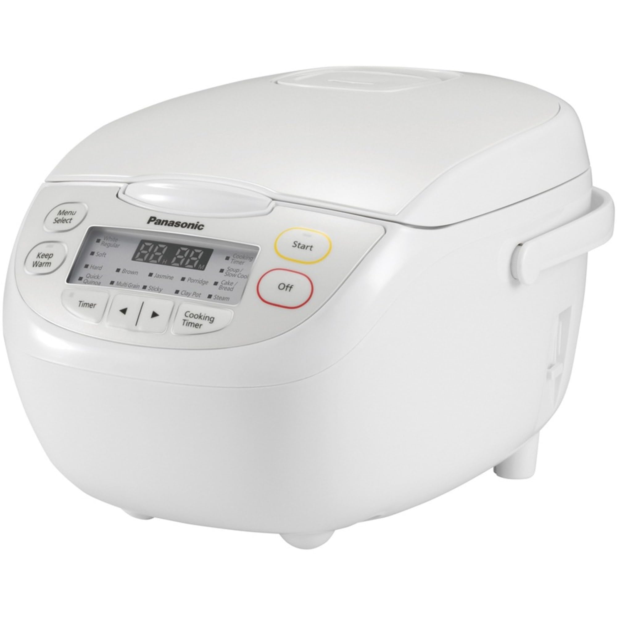 Panasonic 5-Cup (Uncooked) Rice Cooker 1.0L - Smart Pre-Programmed Settings for White Rice, Brown Rice, Porridge & Soup - Compact White Rice Maker (SR-CN108) - Perfect for Small Kitchens, Dorms, Offices & RV Cooking