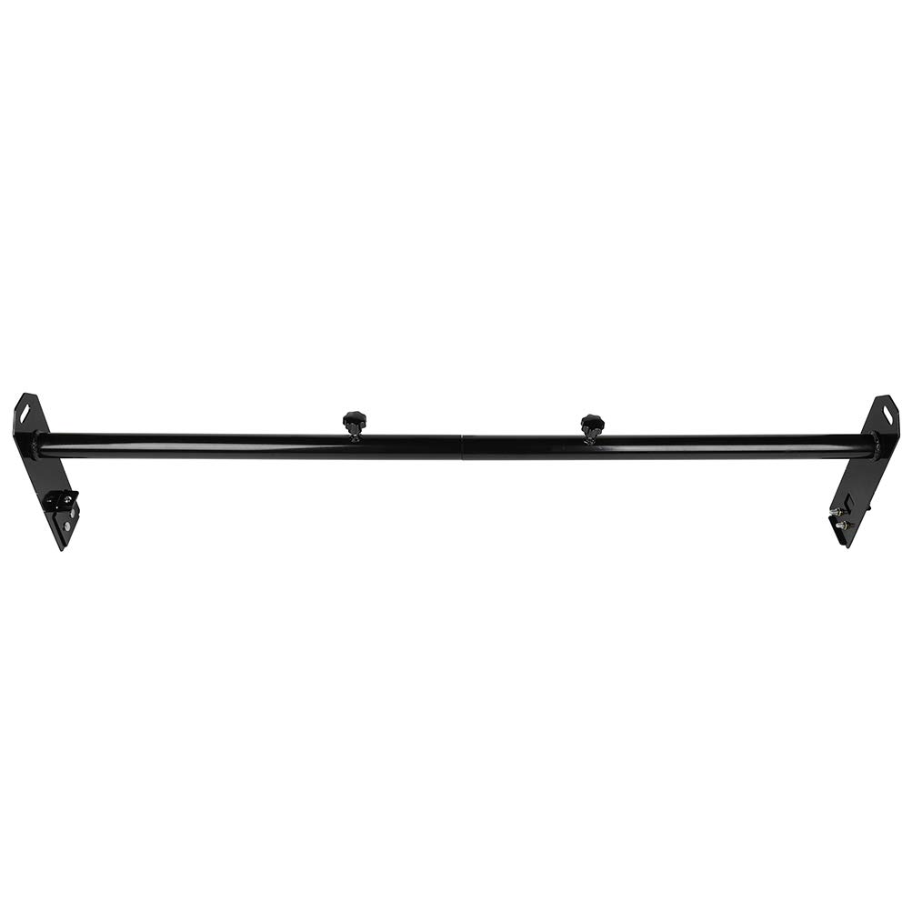 ECCPP Adjustable Van Ladder Rack Hightop 2 Bars Roof Rack - Heavy Duty Steel Construction - Fits Chevy Express 2500, Dodge, Ford E-250/350, GMC Savana with Rain Gutters - Perfect for Pickup Trucks, Construction Work & Roofing Jobs