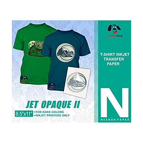 JET-OPAQUE II Heat Transfer Paper 8.5 x 11 Inches - 50 Sheets Pack for Custom T-Shirt Designs & DIY Crafts - Perfect for Sublimation Printing on Cotton, Polyester Fabrics