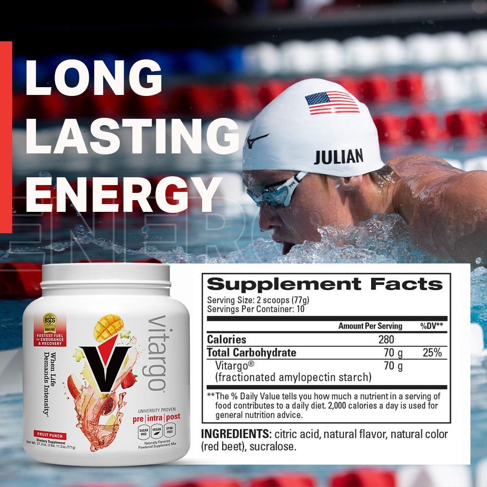 Vitargo Fast-Absorbing Carbohydrate Powder for Athletes - Pre & Post Workout Energy Boost, Muscle Recovery & Endurance Support