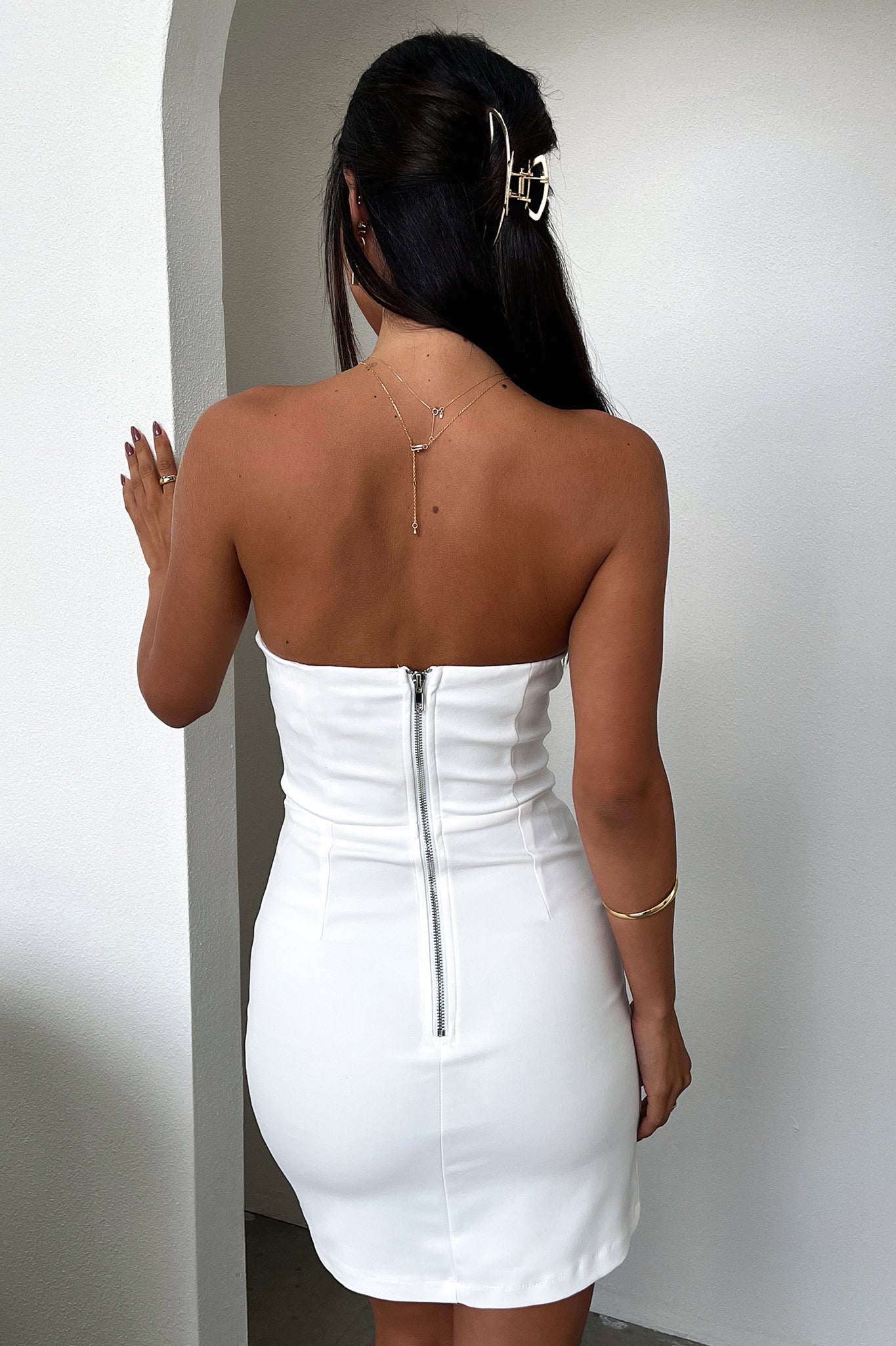Lane Mini Dress - White | Women's Summer Casual Short Sleeve Party Dress | Perfect for Beach Vacations, Date Nights & Cocktail Parties