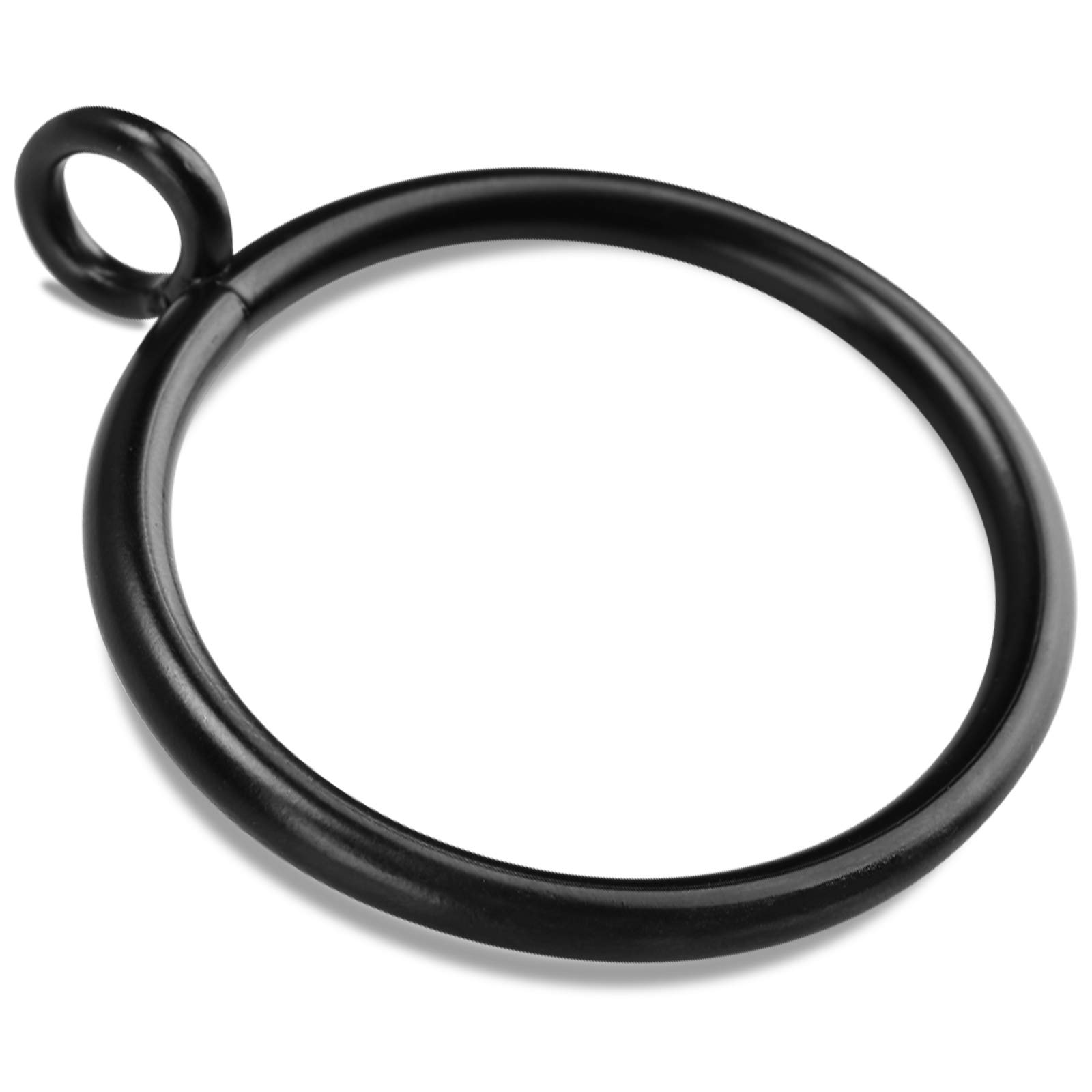 40 PCS Black Eyelet Curtain Rings for 1.0 Inch Rod - Heavy Duty Drapery Hooks for Sheer, Blackout & Thermal Curtains - Perfect for Living Room, Bedroom & Window Decor