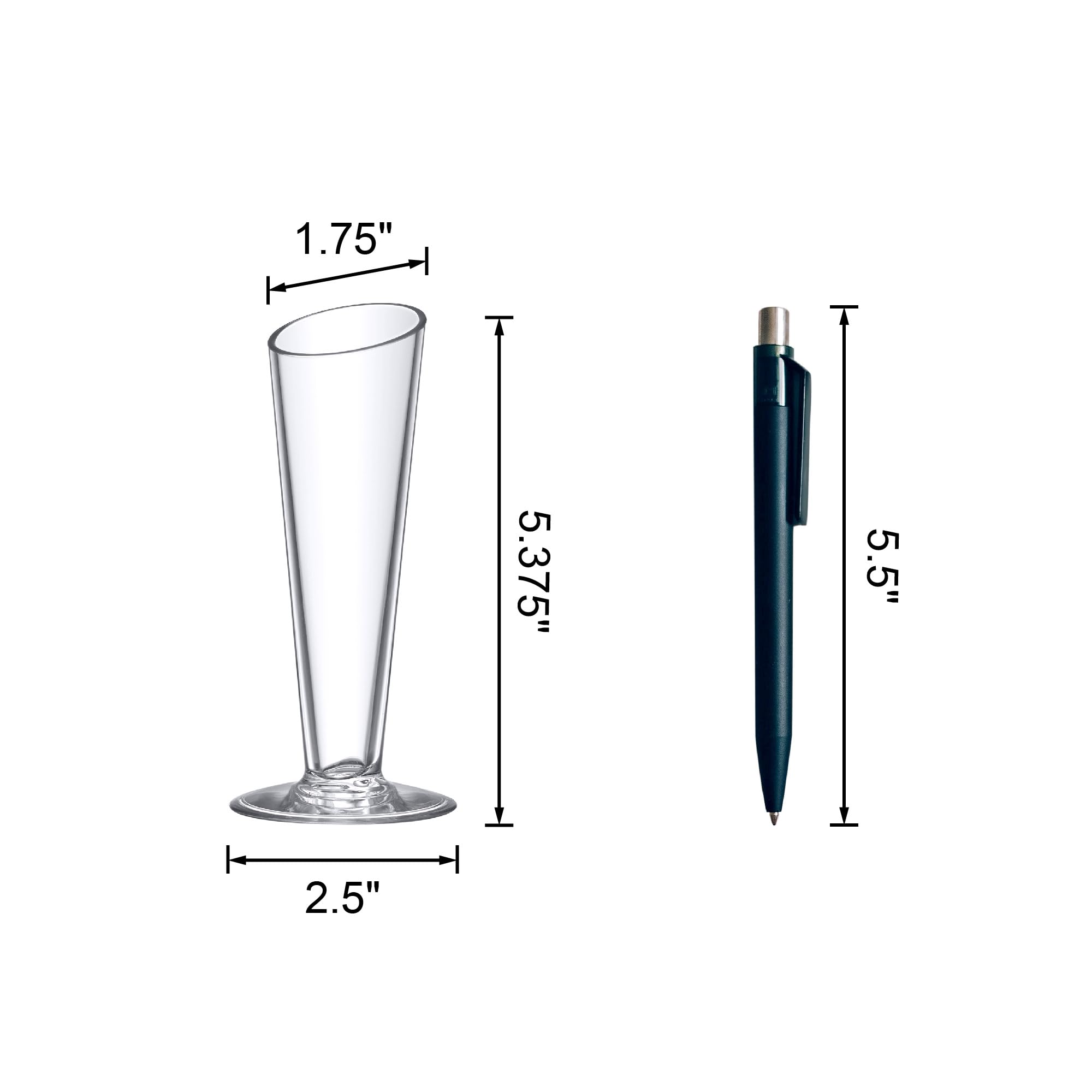 6-Pack Acrylic Bud Vases - Shatter-Proof Plastic Flower Vases for Wedding Centerpieces, Home Decor, Office Ornaments - 5 Inch Height - Perfect for Table Decorations, Party Arrangements & Gift Giving