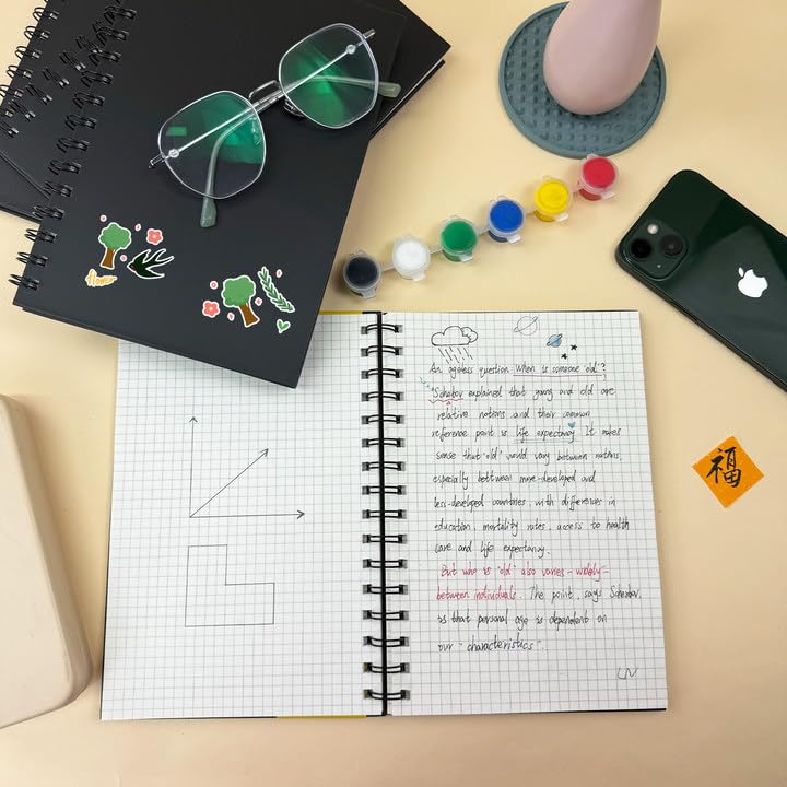 Premium 4-Pack A5 Graph Paper Notebooks - 5.62
