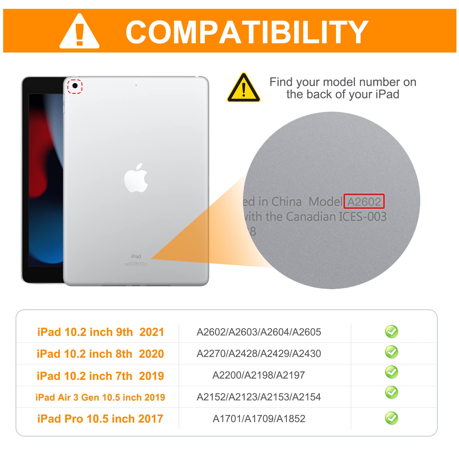 BRAECN iPad Case for 9th/8th/7th Generation 10.2