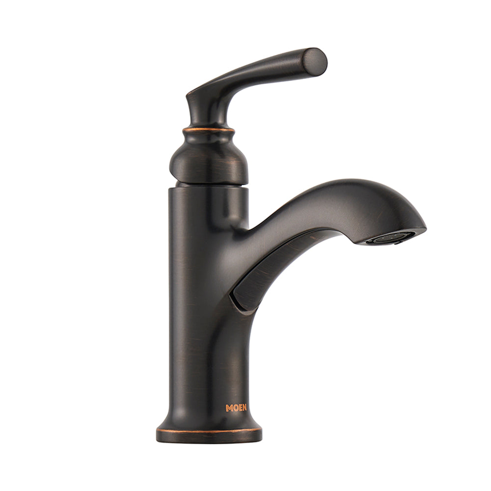 MOEN® BRB 4 Bathroom Single Handle Monofaucet with Deck Plate - Perfect for Modern Bathroom Sink Installation and Water Control