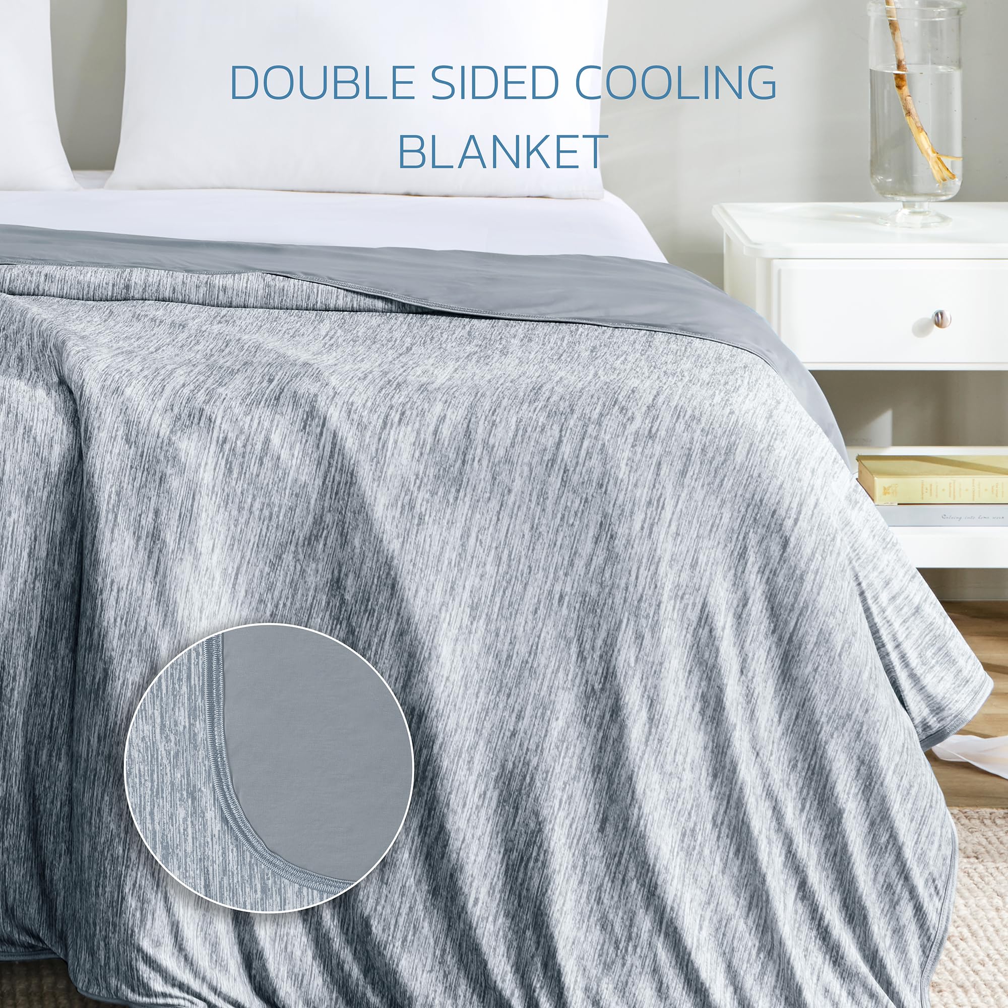 Cooling Lightweight Summer Blanket - Thin Breathable Cooling Blanket for Hot Sleepers - 50