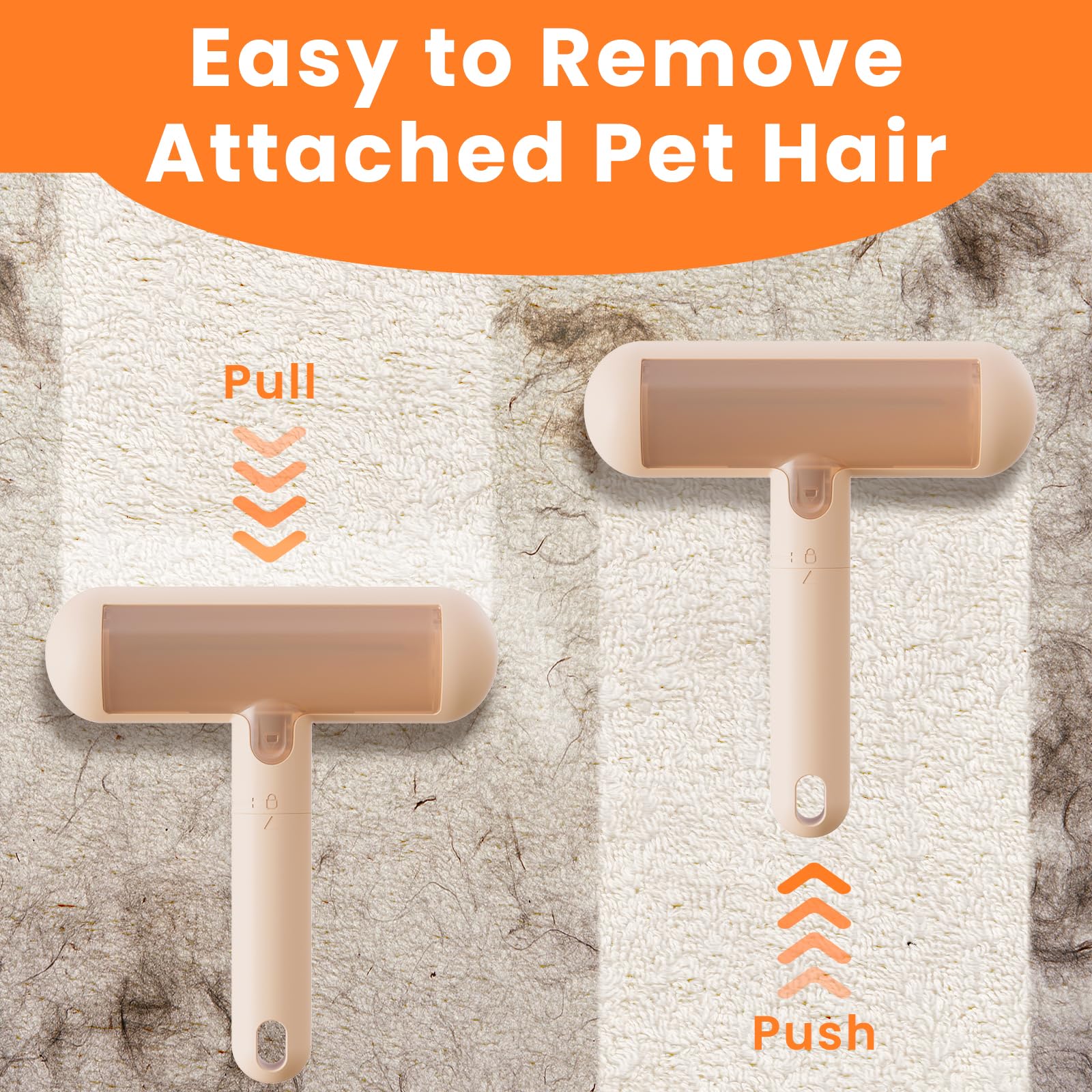 Best Reusable Pet Hair Remover Roller - Lint Brush for Dogs & Cats - Furniture & Couch Hair Removal Tool - Perfect for Sofa, Car Seats & Clothes Cleaning