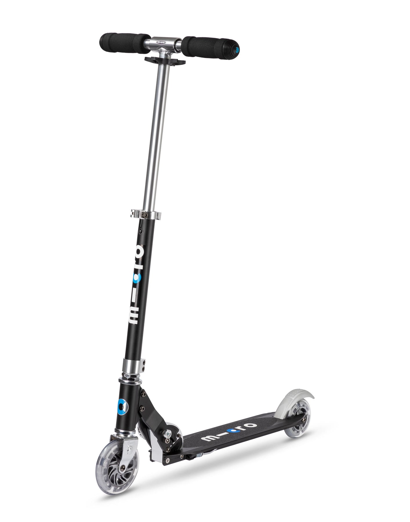 Micro Sprite Kids Scooter - Lightweight Aluminum Kick Scooter for Boys & Girls Ages 5-12 | Foldable & Adjustable Height | Smooth Ride for Commuting, Park Fun & Neighborhood Adventures (Black)