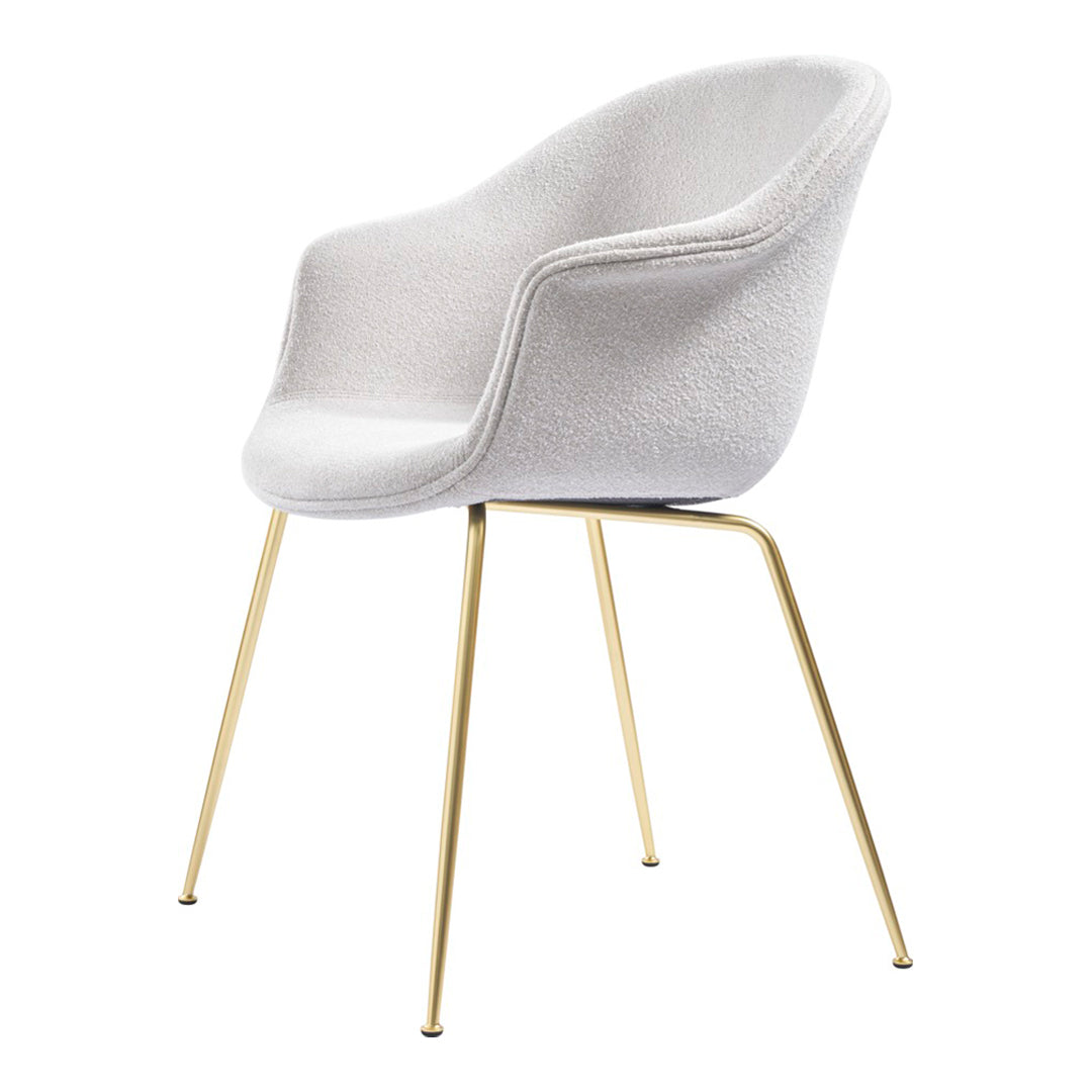 Bat Dining Chair with Conic Base - Fully Upholstered Modern Kitchen & Dining Room Furniture for Home Decor