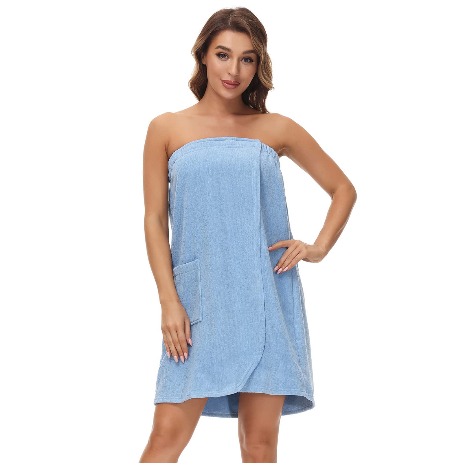 **Verve Jelly Women's Adjustable Spa Bath Wrap Towel - Soft Microfiber Strapless Bathrobe with Hair Turban for Shower, Pool & Relaxation at Home**
