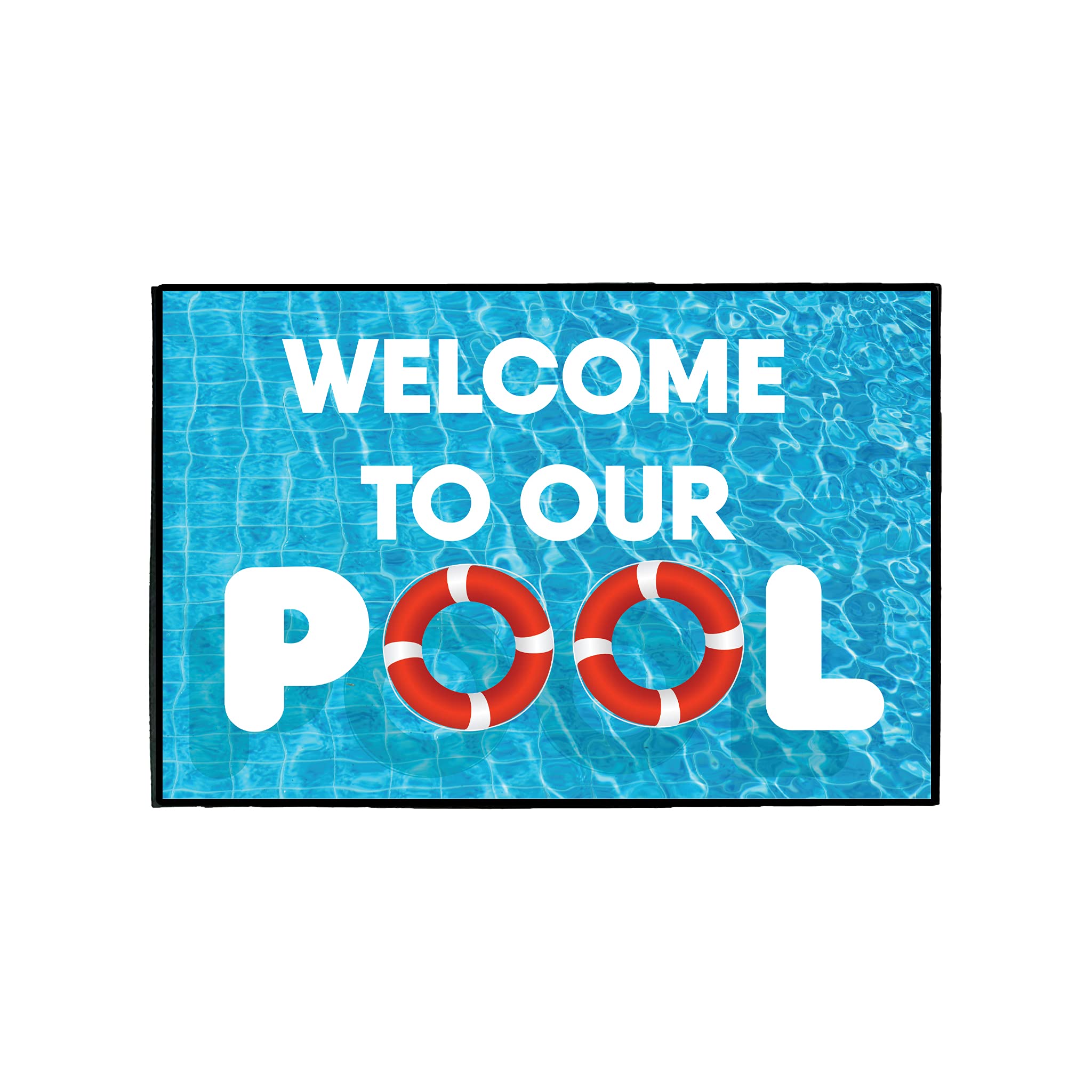 Victory Home Accessory: Non-Slip Swimming Pool Doormat - 24x36 Inch Waterproof Outdoor Welcome Mat for Poolside, Patio & Backyard - Durable & Absorbent (Model 19370)