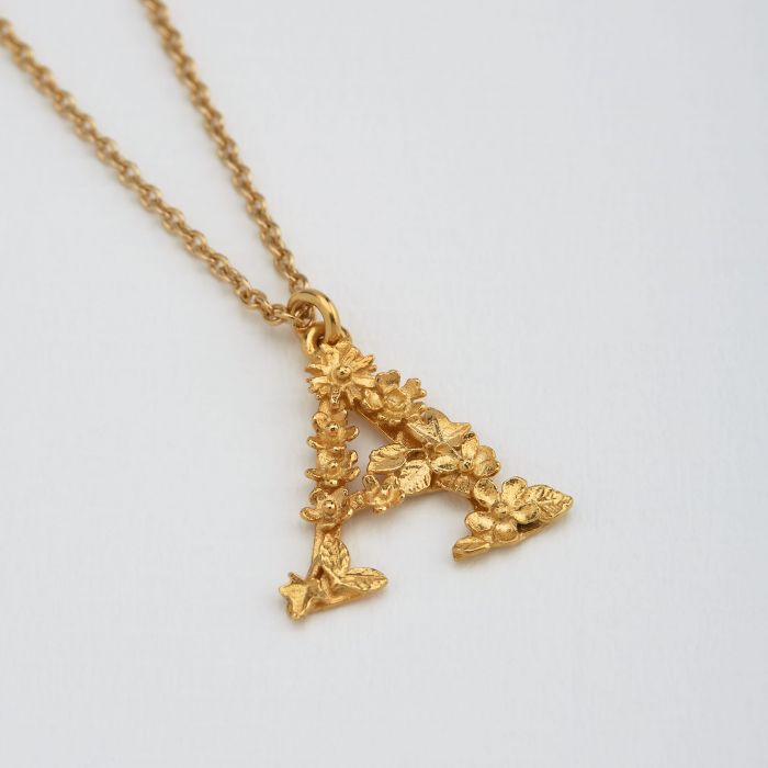 Personalized Floral Initial Necklace - Custom Name Letter Pendant Jewelry for Women - Perfect Gift for Birthday, Anniversary & Mother's Day