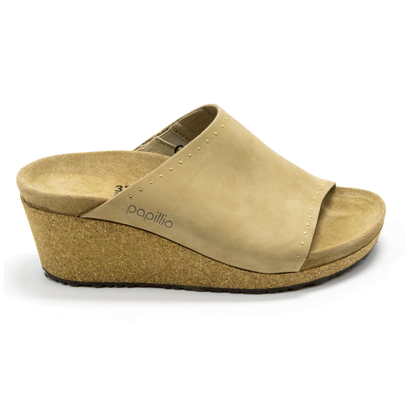 Birkenstock Women's Clog Namica Rivets Sandcastle Nubuck Leather Slip-On Shoes EU Size 41 | Comfortable House Shoes for Women, Perfect for Indoor & Outdoor Wear