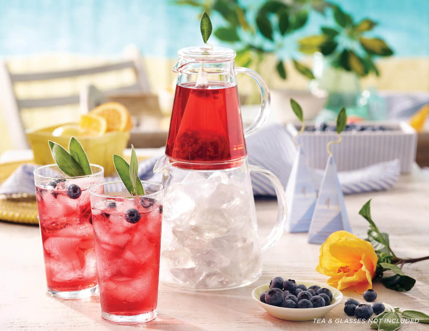 Premium Glass Iced Tea Pitcher Set with Lid & Spout - Perfect for Summer Drinks, Lemonade, and Iced Coffee - Ideal for Parties, BBQs, and Outdoor Entertaining