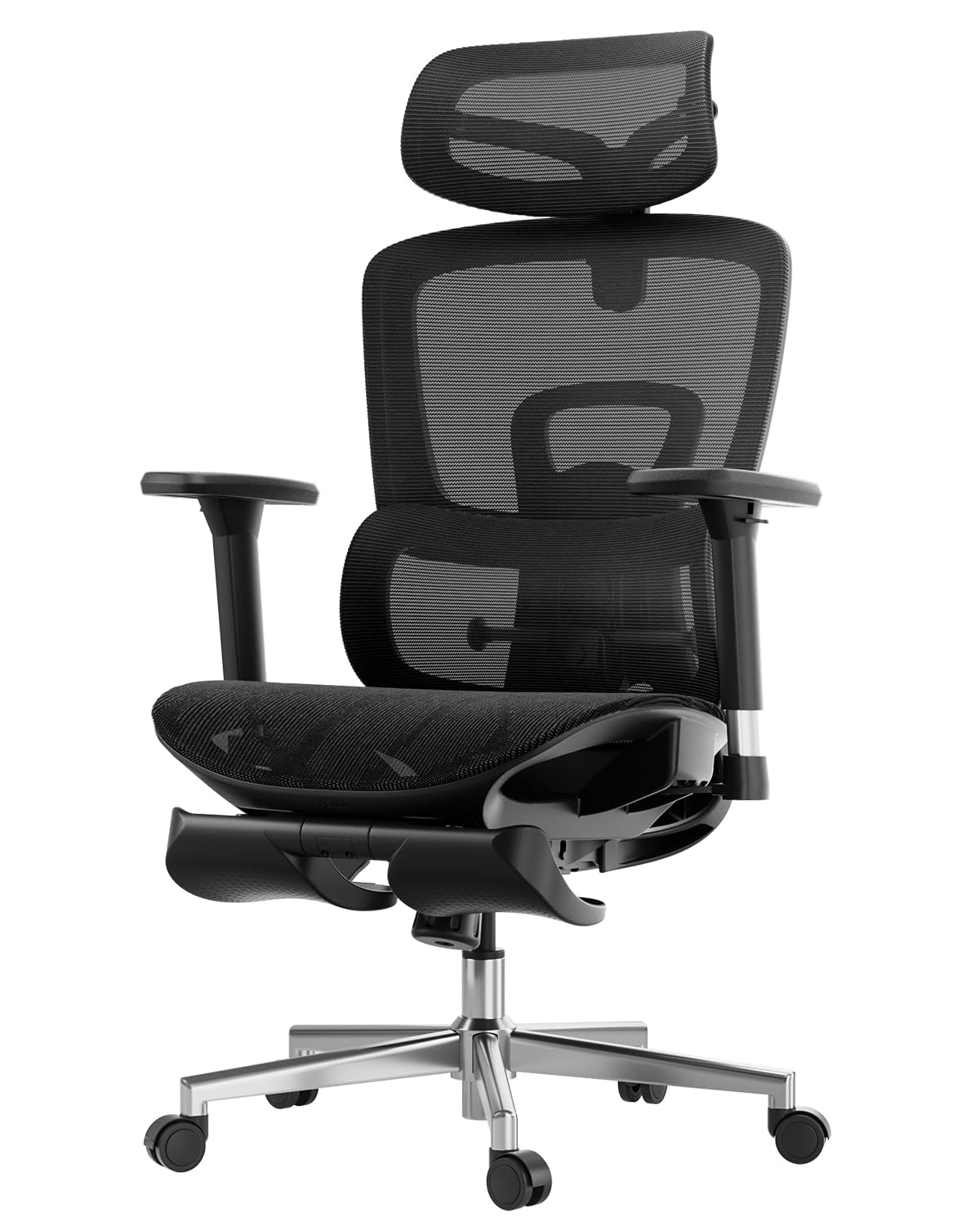 Hbada Ergonomic Office Chair - 3D Adjustable Armrests & Lumbar Support, High Back Mesh Computer Desk Chair for Big and Tall Users, Black - Perfect for Home Office, Gaming & Workspace Comfort