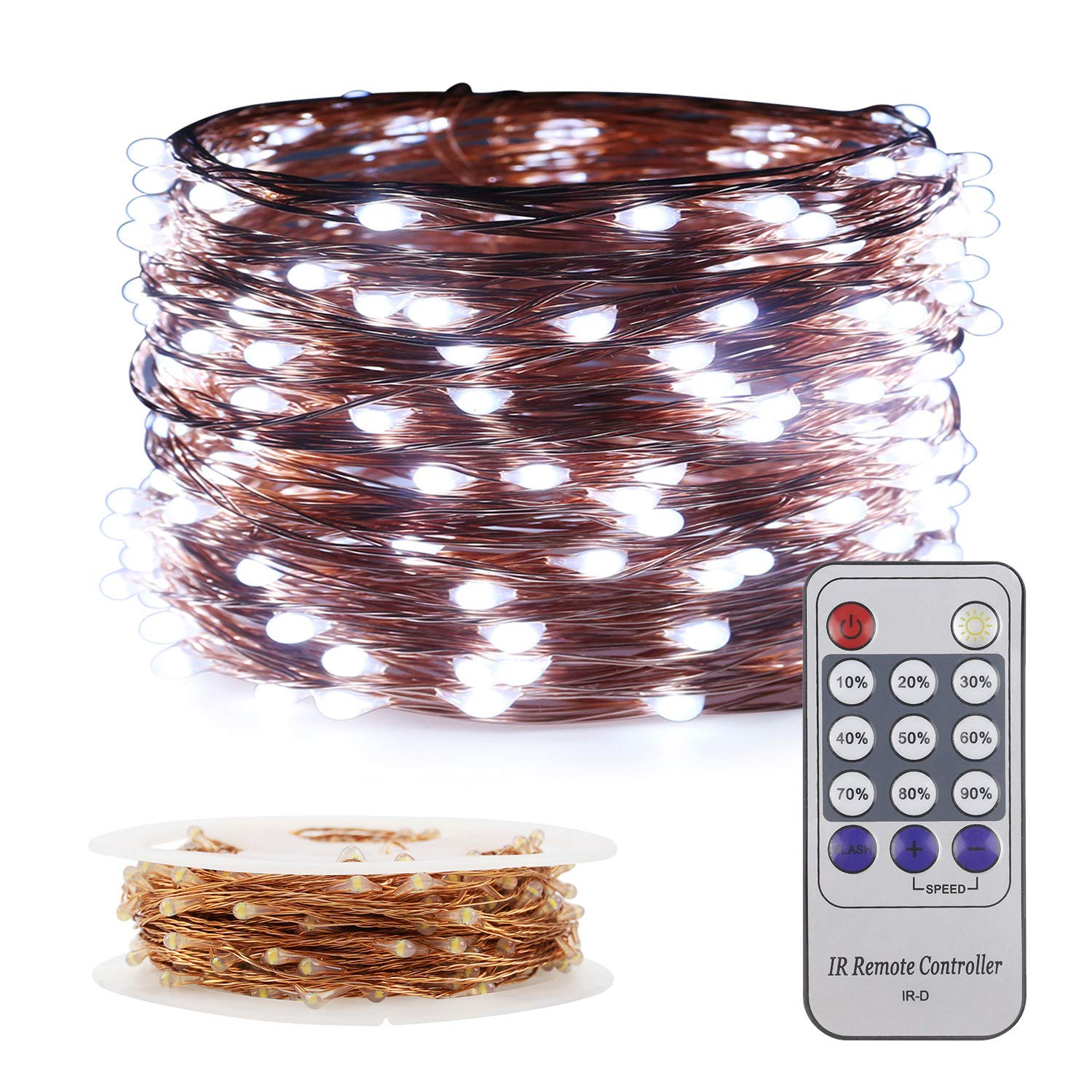 200 LED Fairy Lights Plug in - 66ft Waterproof Copper Wire String Lights for Indoor & Outdoor Use - Perfect for Bedroom, Patio, Garden, Christmas Tree Decor (Cool White) | Create Magical Ambiance for Parties, Weddings & Holidays