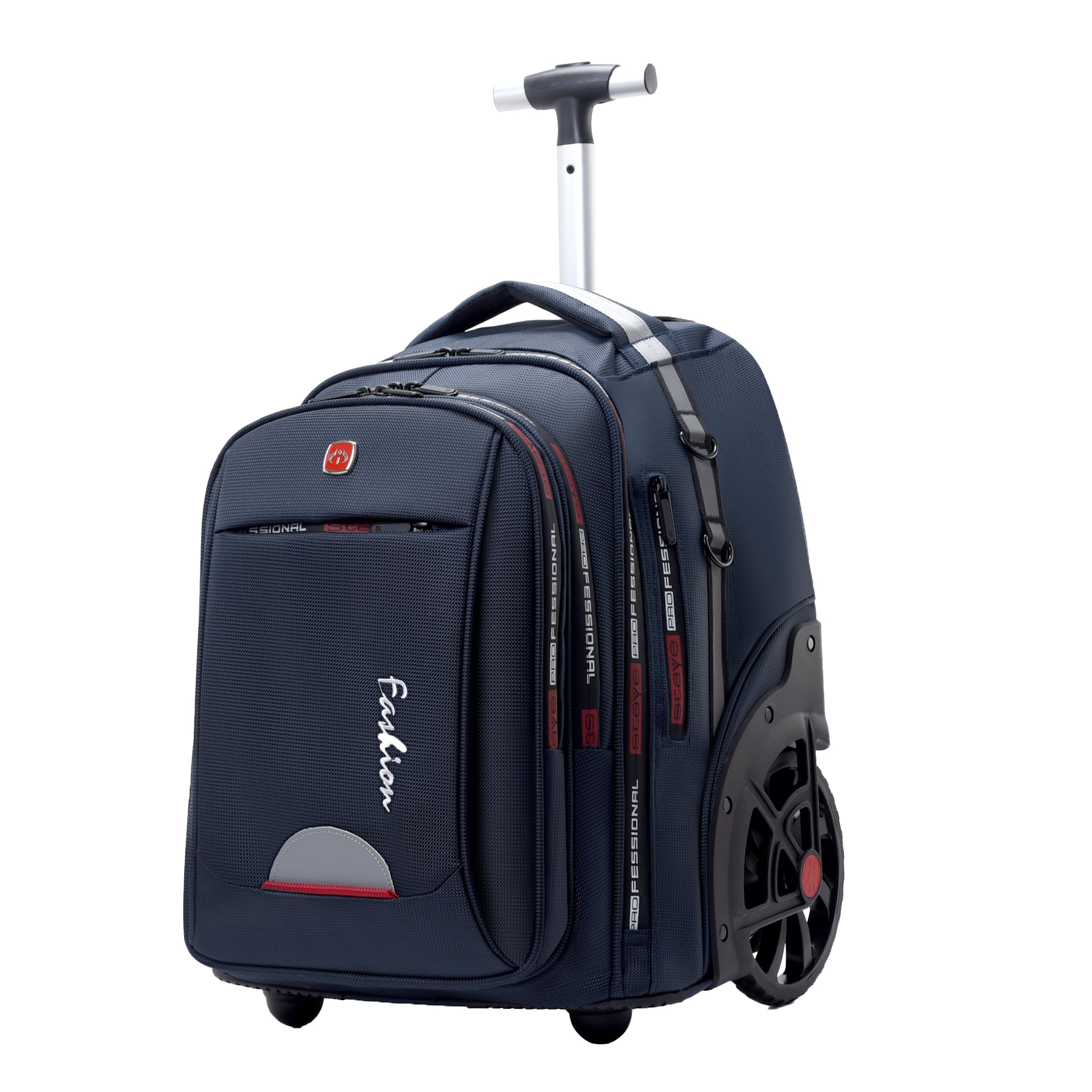 22 Inch Rolling Backpack for Adults - Waterproof Wheeled Backpack with Wheels for Business Professionals, College Students & Travel Commuters - Perfect for Air Travel, Campus Life & Daily Commute (Blue)