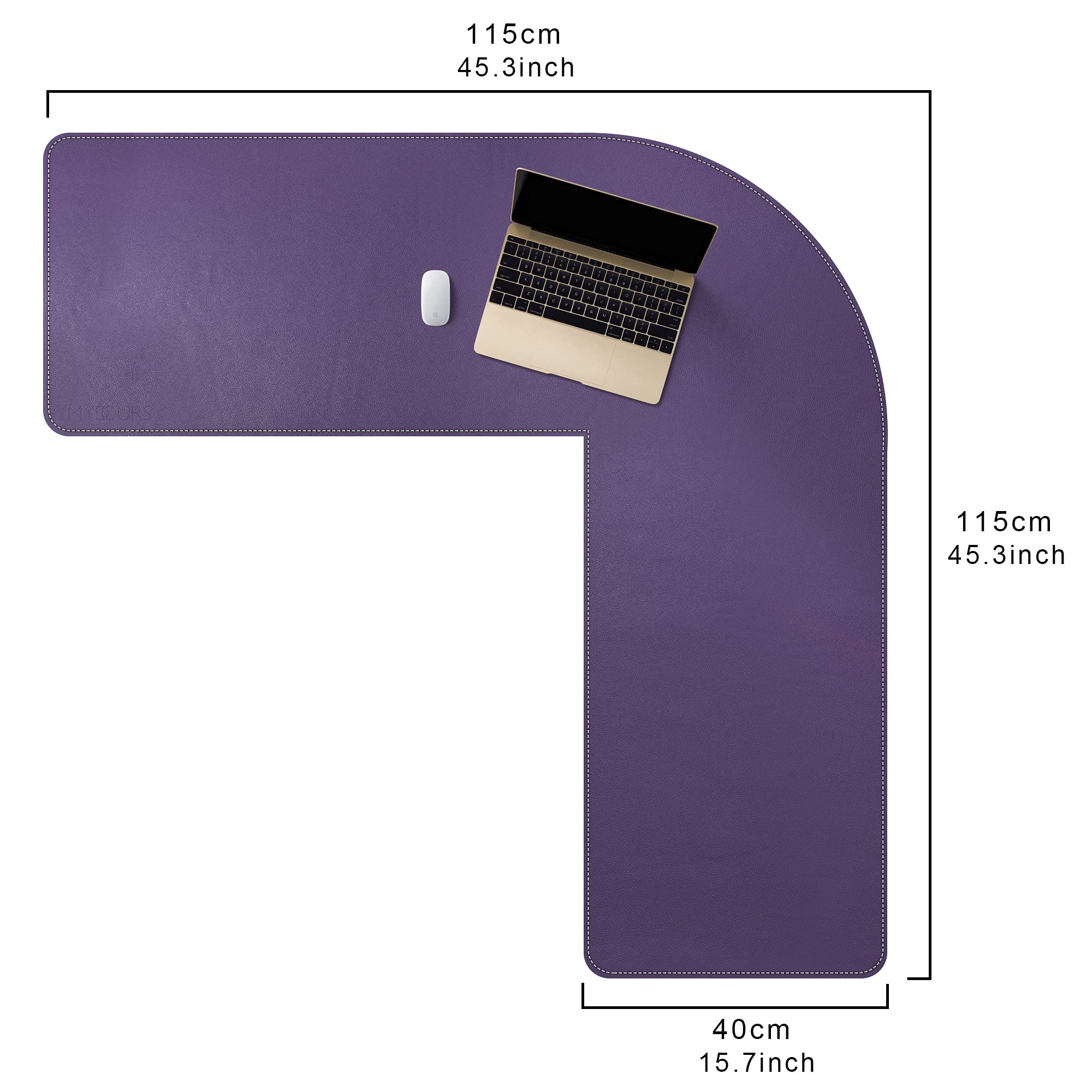Premium L-Shaped Desk Mat - 46