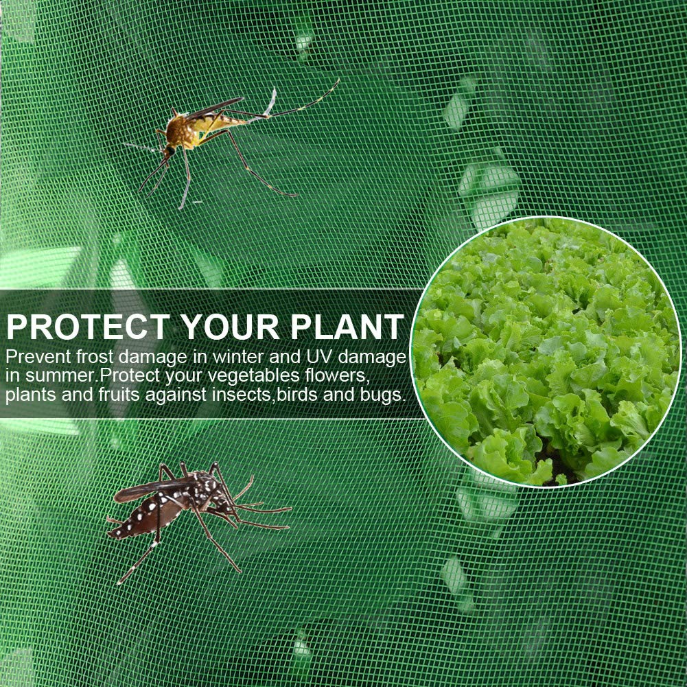 Insect Protection Netting for Garden - Fine Mesh Plant Covers, Vegetable & Fruit Grow Tunnel, Greenhouse Crop Protection | Durable Pest Control for Flowers, Vegetables & Fruits