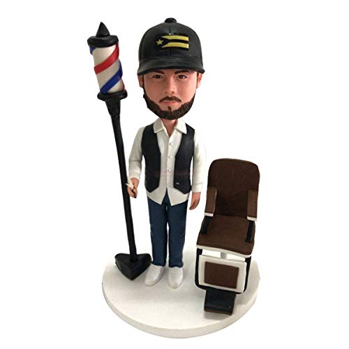 Personalized Barber Bobblehead - Custom Barber Gift for Boyfriend, Husband, Son & Father - Unique Birthday Present for Barbers - Perfect for Barber Shops, Home Decor & Special Occasions