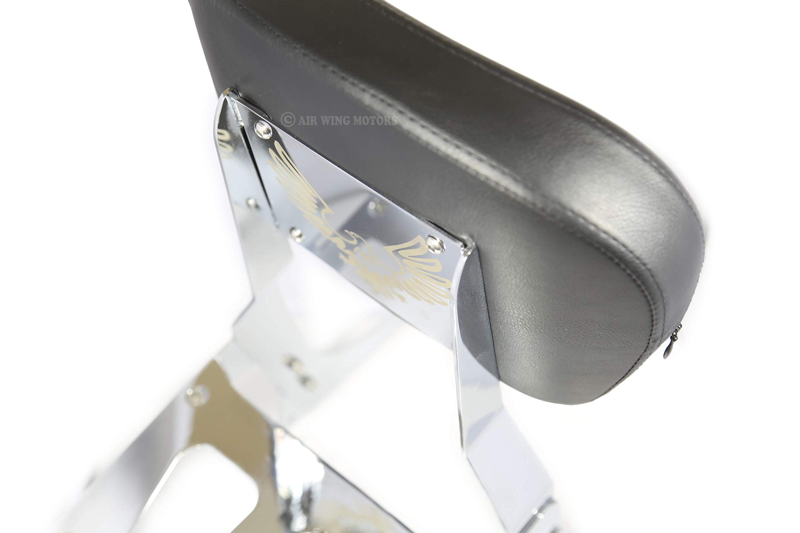 Honda Rebel CMX250 CMX 250 Sissy Bar Backrest (1985-2016) - Passenger Backrest & Luggage Rack with Safety Reflector | Perfect for Long Rides & Touring Accessories