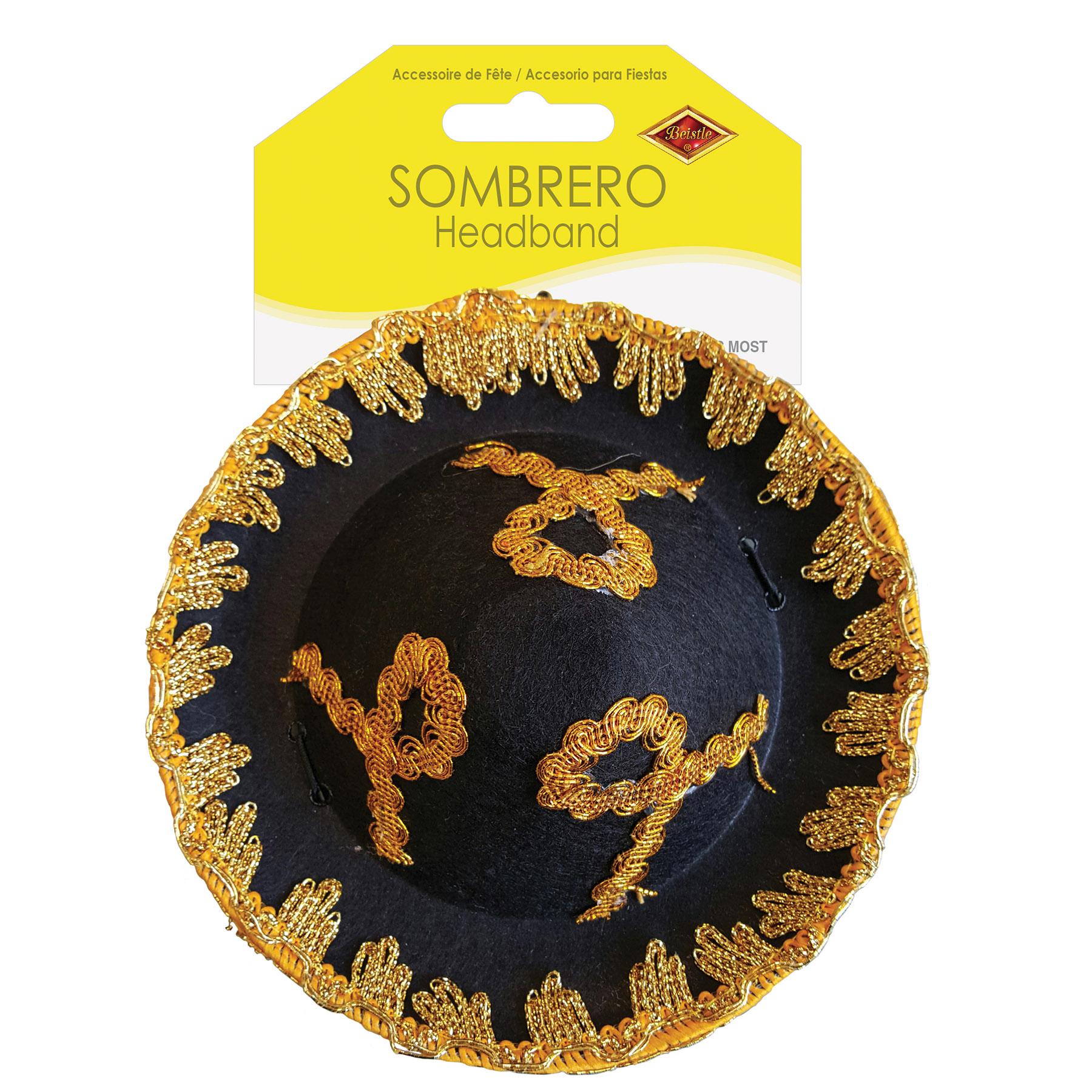 12 Pack Beistle Fiesta Sombrero Headbands - Colorful Mexican Party Hats for Cinco de Mayo, Birthday Celebrations & Themed Events