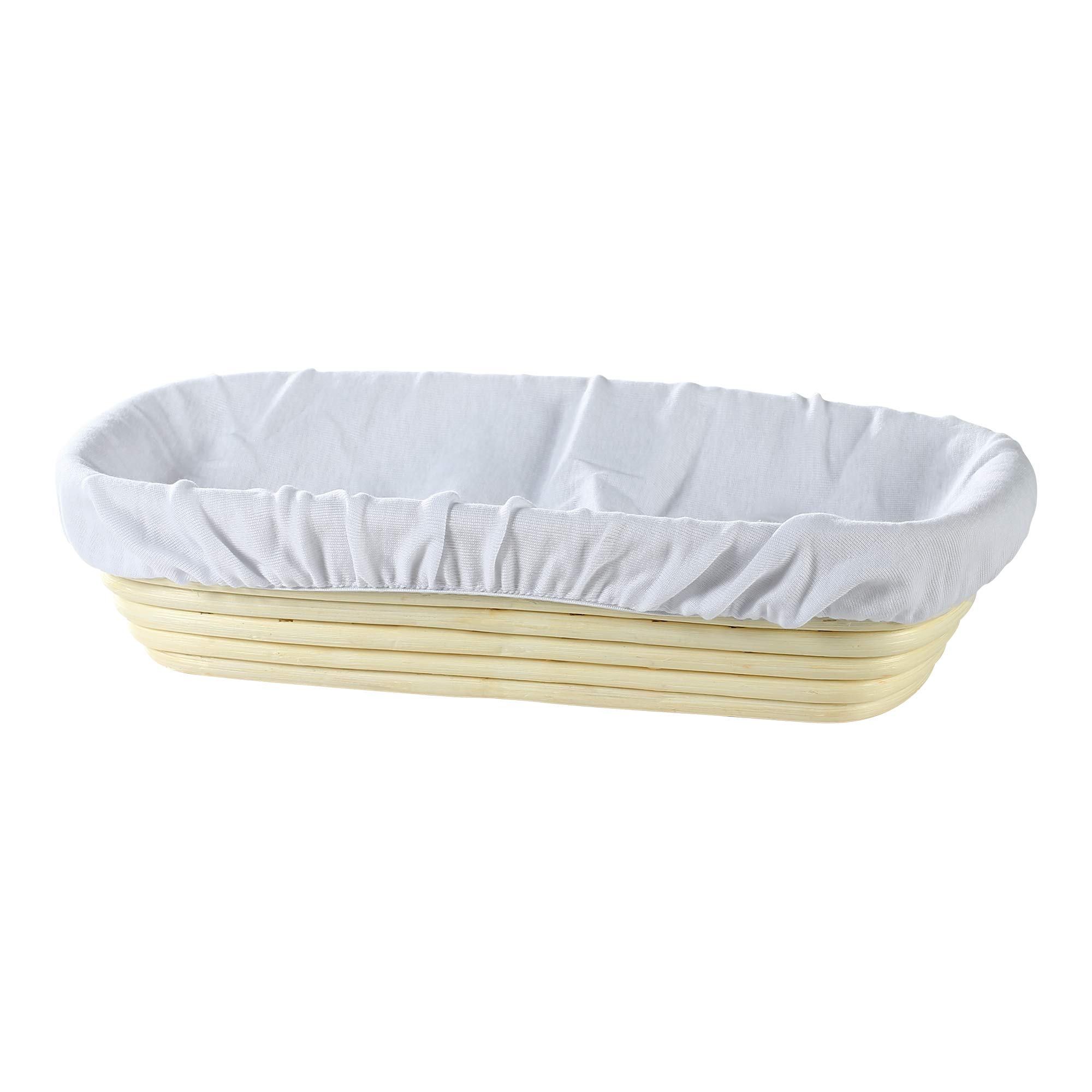 Frieling USA 12 x 5.5 Inch Rectangular Sourdough Proofing Basket with Liner - Professional Bread Baking Tool for Artisan Sourdough, Homemade Bread Rising - Perfect for Home Bakers & Bread Making Enthusiasts