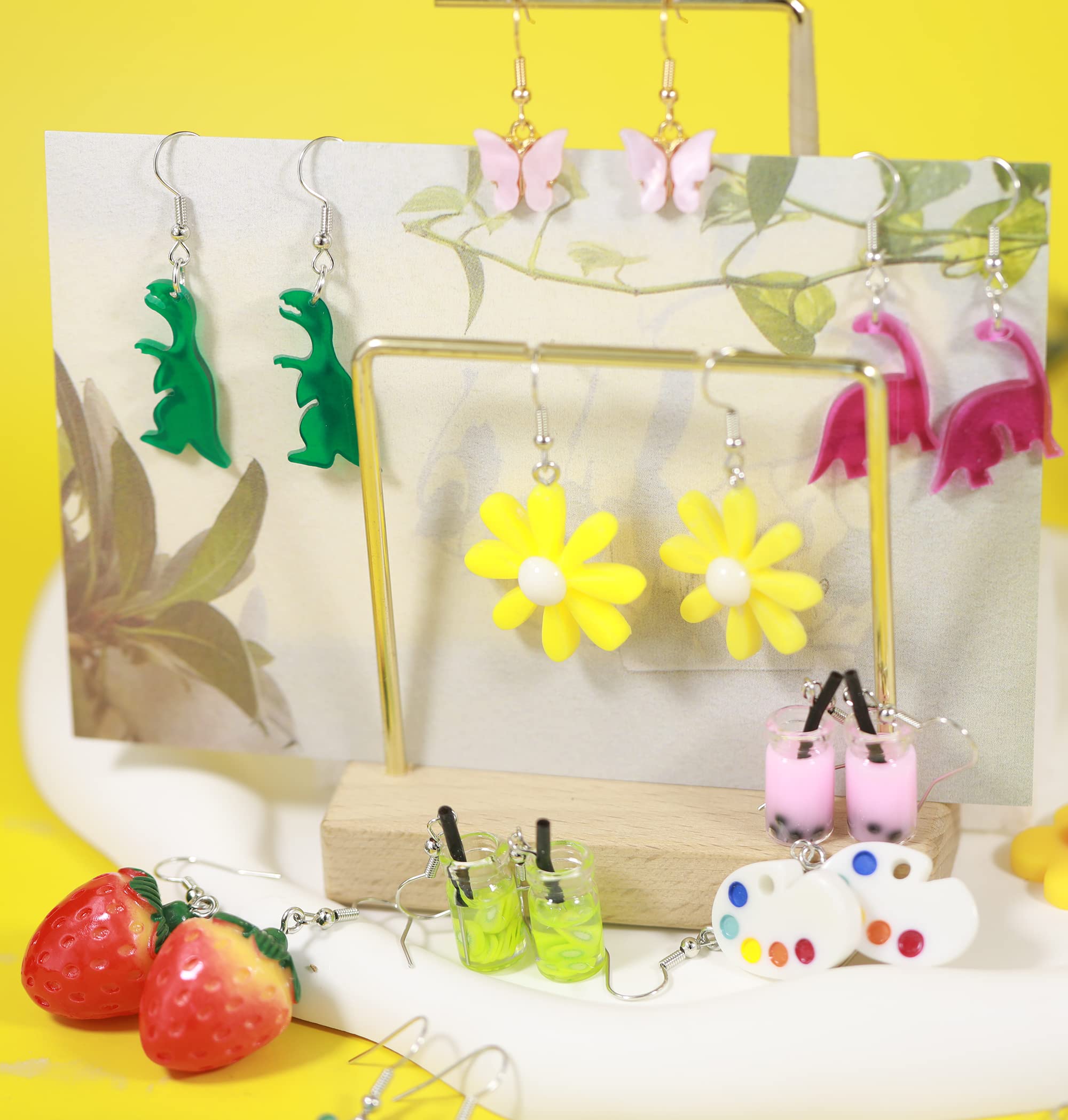 30 Pairs Cute Summer Earrings for Women - Fun Drop Dangle Earrings with Frog, Panda, Goldfish, Water Bottle, Strawberry & More - Perfect for Parties, Gifts & Daily Fashion Accessories