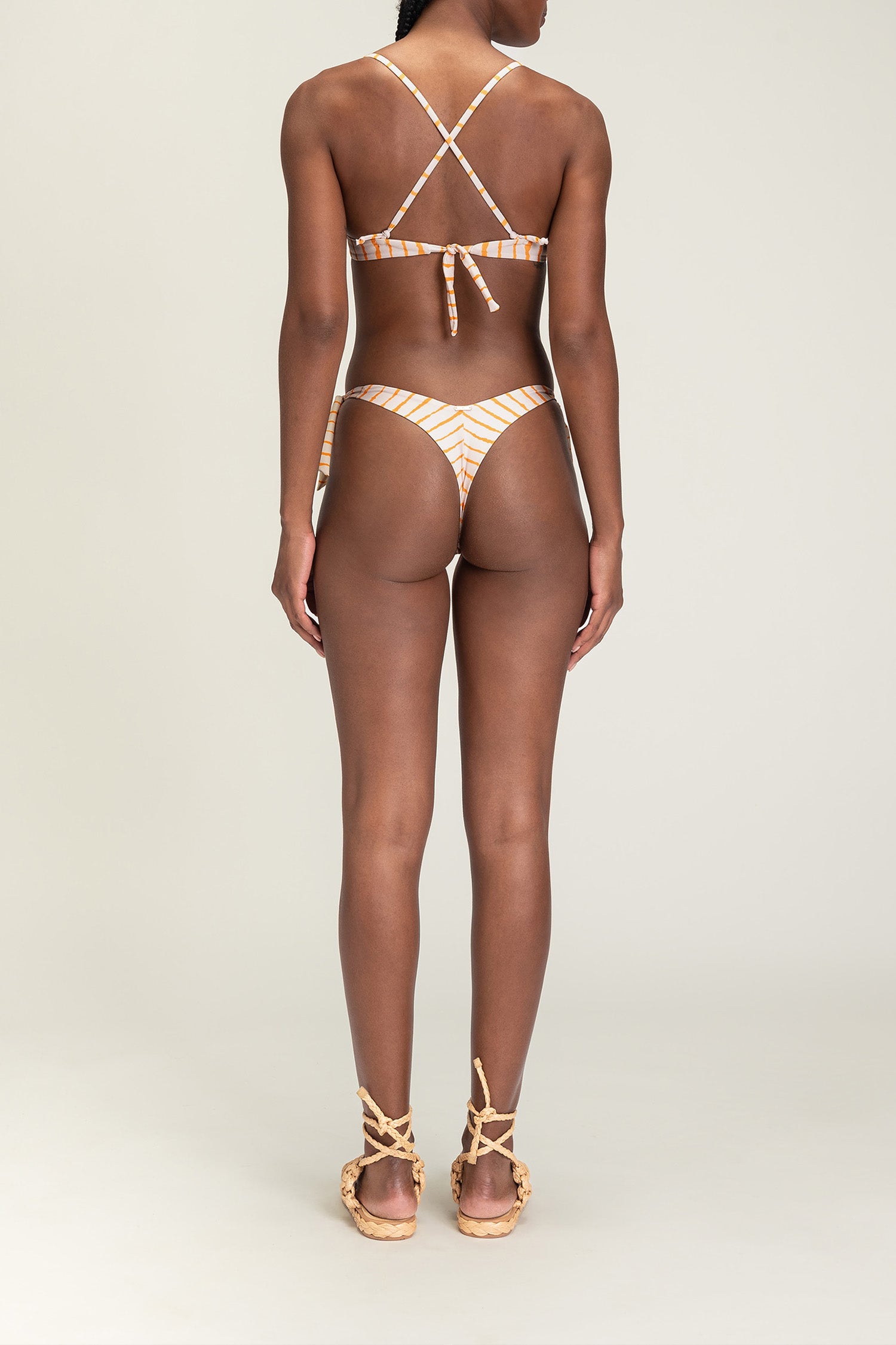 Sexy Spring Tie Bikini Thong Swimsuit - Adjustable Straps & High Waist Design for Women - Perfect for Beach Vacation, Pool Party & Summer Getaways