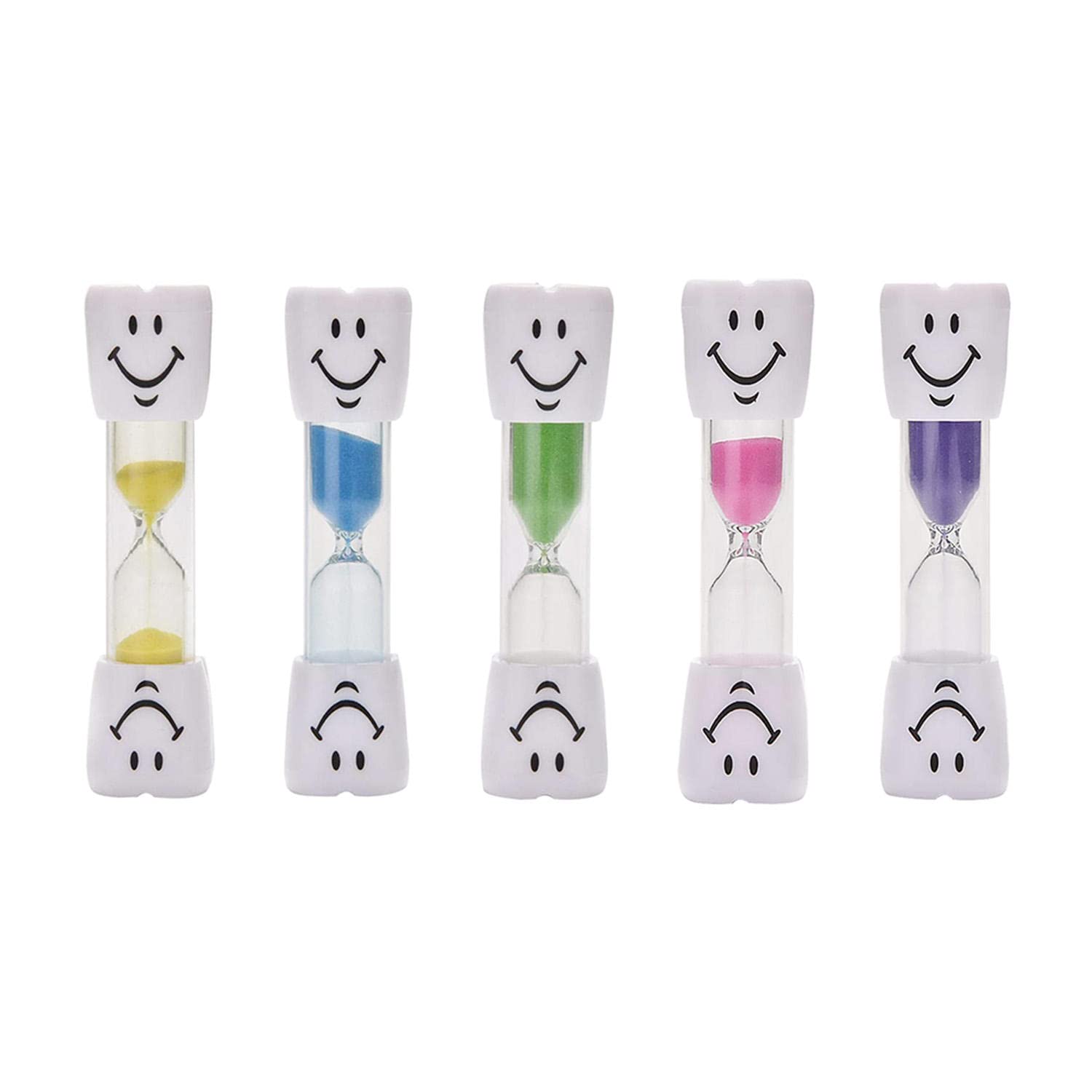 3 Minute Creative Smiling Face Hourglass Sand Timer - Fun Sand Clock for Cooking, Brushing Teeth, Kids Games & Learning - Perfect Gift for Children & Classroom Activities