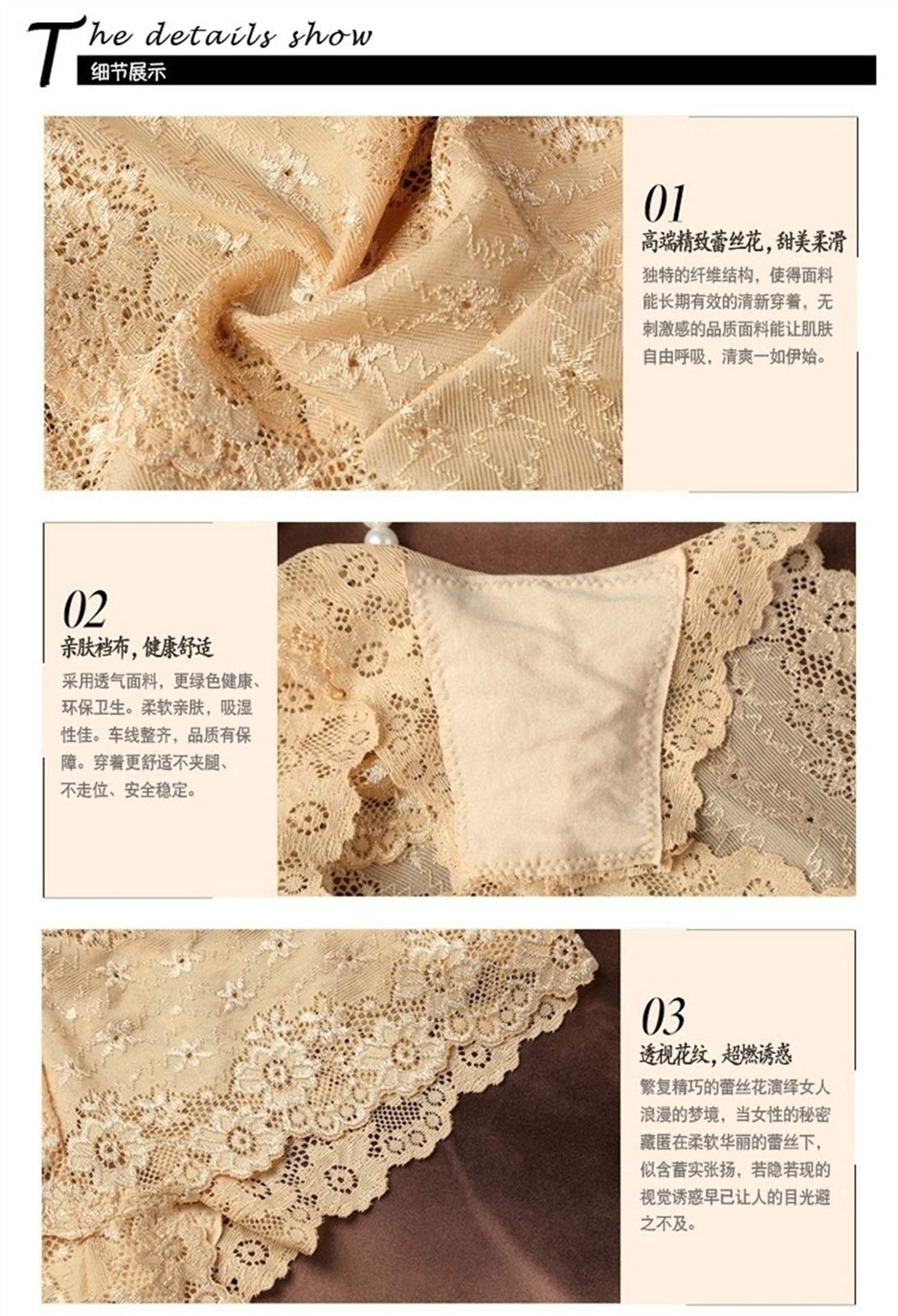 Sexy Women's Hip Lift Lace Panties Floral Briefs - Elegant Low-Rise Lingerie Underwear for Women (Wine Red, Size M) | Perfect for Date Night, Bridal Shower & Special Occasions