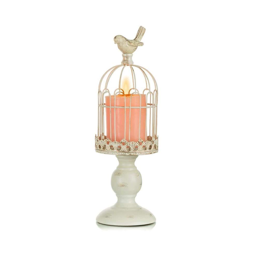 Vintage European Style Birdcage Candle Holder - Metal Lantern Candle Stand for Home Decor (33x11cm) | Perfect for Romantic Dinners, Wedding Centerpieces & Gothic Themed Parties