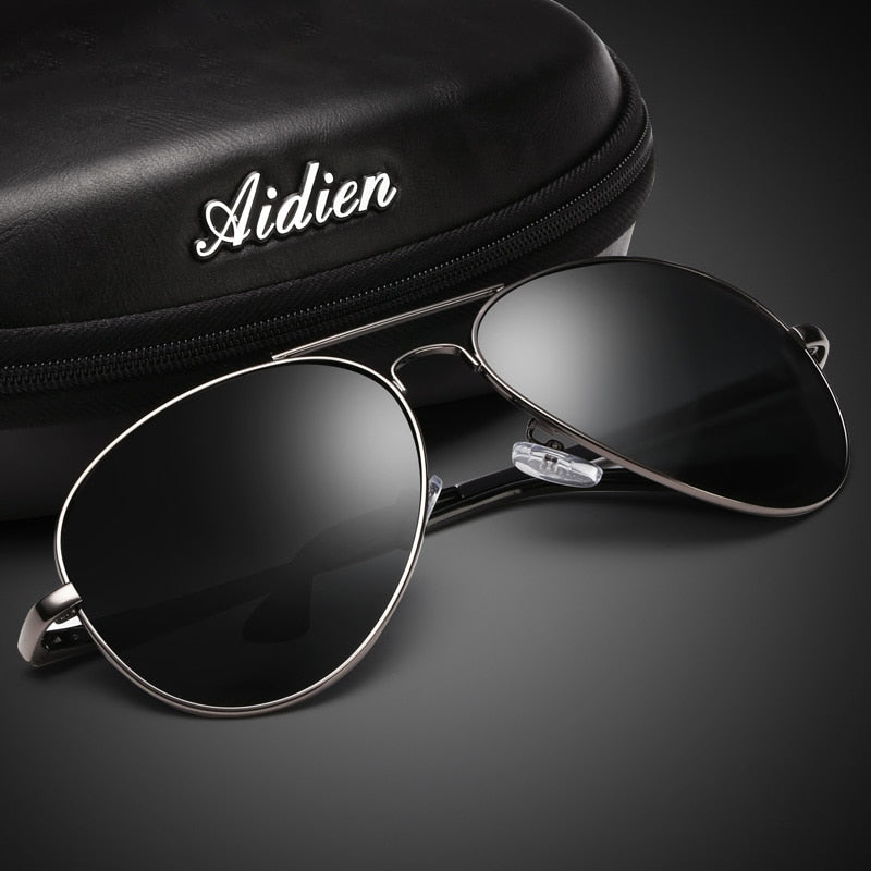 Aidien Men's Full Rim Oversized Oval Alloy Double Bridge Reading Glasses & Sunglasses - Stylish Eyewear for Reading, Driving, and Outdoor Activities