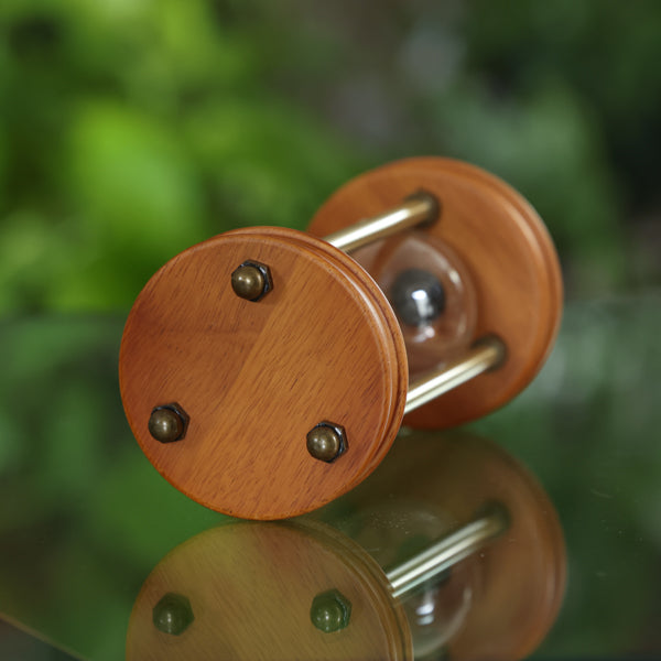 Elegant Wood Hourglass Urn with Brass Spindles - Perfect for Home Decor, Memorial Keepsakes & Thoughtful Gifts