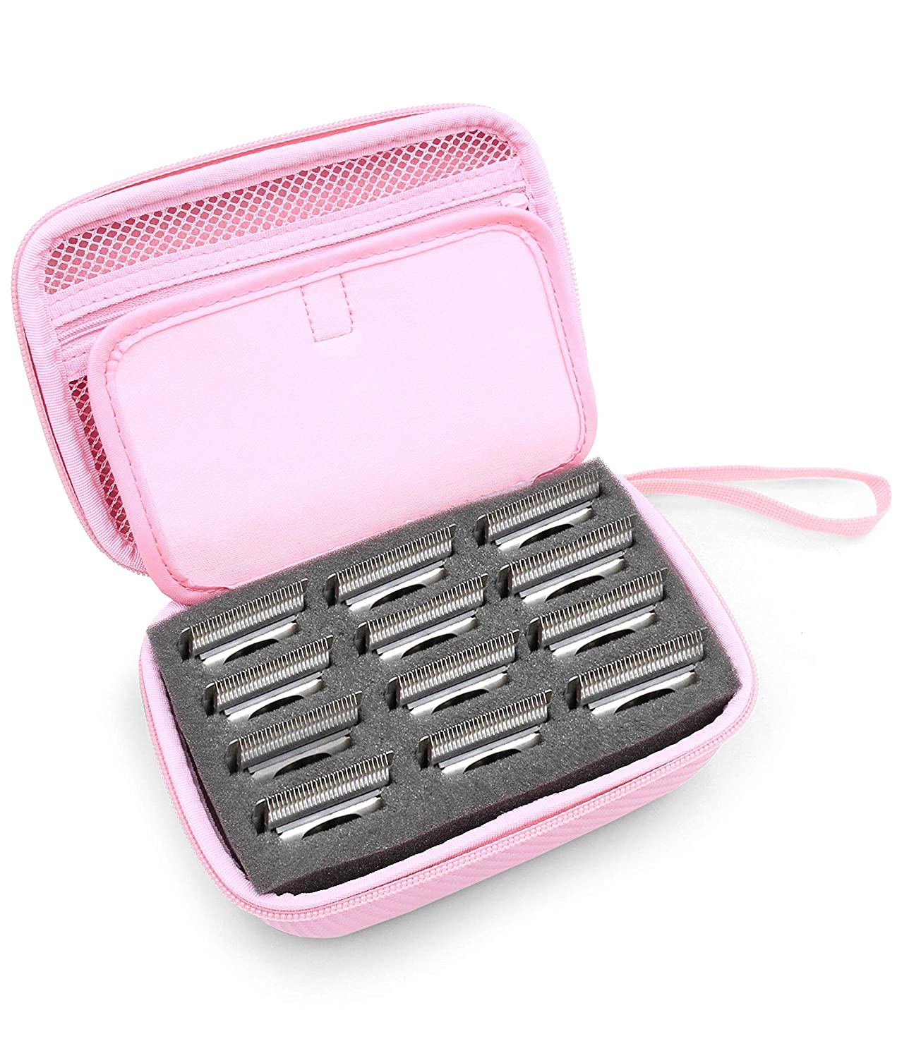CASEMATIX Hair Clipper Guard & Blade Holder Case - Fits 12 Metal Guards for Andis, Oster, Wahl, Babyliss Detachable Clippers - Professional Organizer for Barbers & Stylists - Perfect for Salon, Home & Travel Use