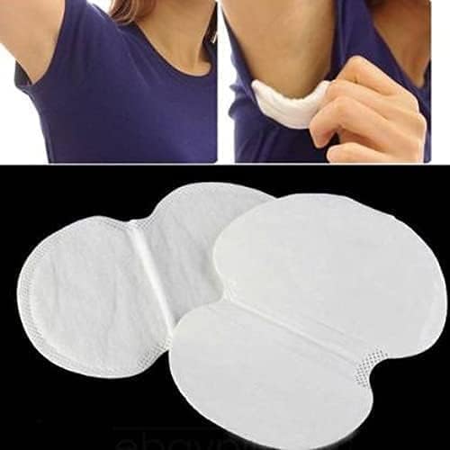 SKDBPM Disposable Underarm Sweat Pads for Men & Women - Adhesive Sweat Absorber Pads (5-Pack, White) | Ideal for Workouts, Business Attire & Daily Comfort