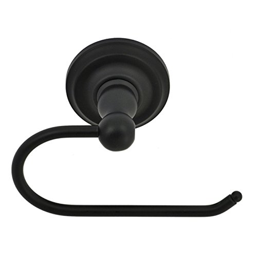 Modern Matte Black Wall Mount Toilet Paper Holder - Euro Style Bathroom TP Roll Dispenser for Washroom & Restroom | Durable & Stylish Home Decor for Apartments, Hotels, and Offices