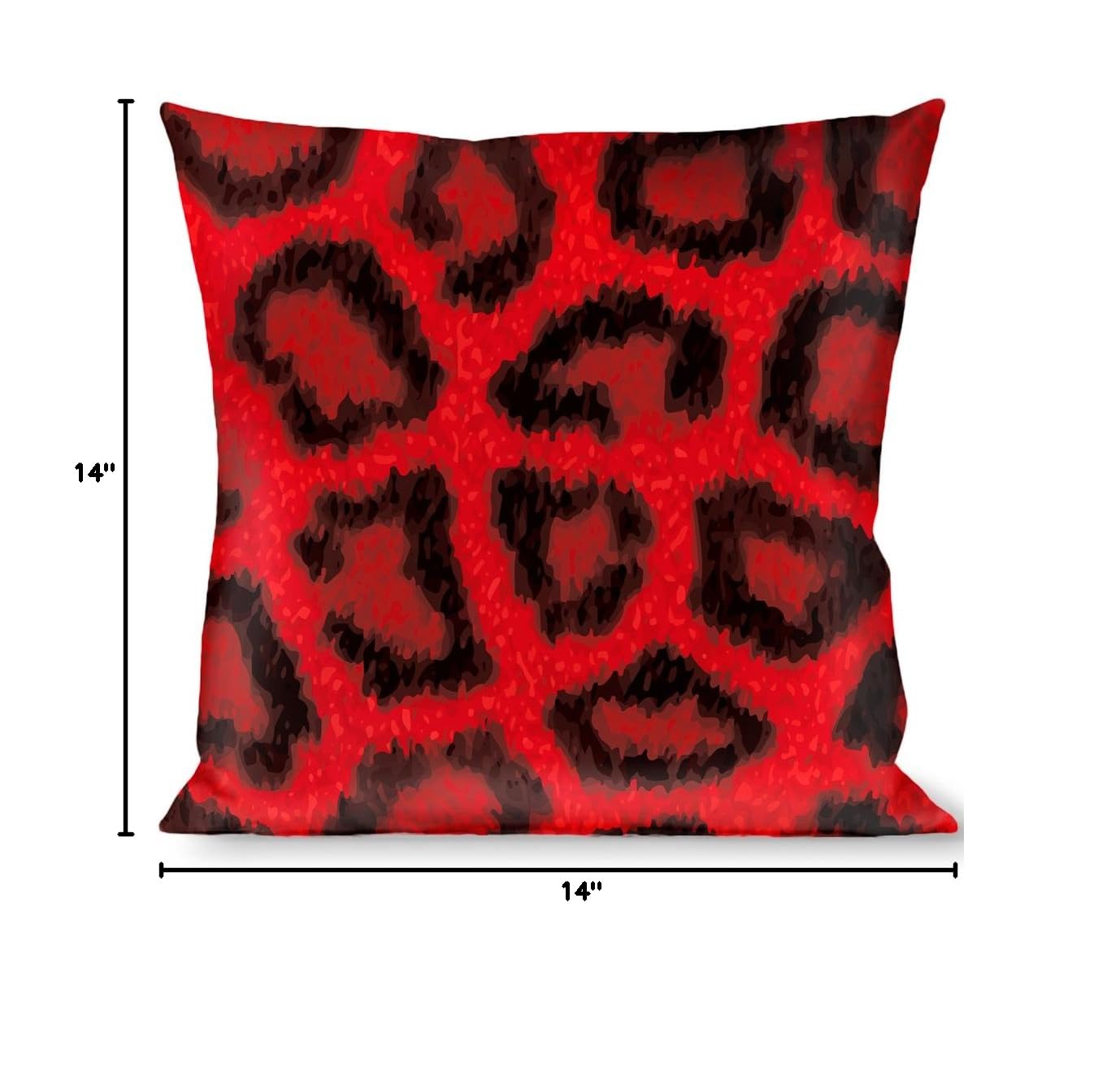 Soft Leopard Print Decorative Throw Pillow - Red - Perfect for Sofa, Bed & Home Decor
