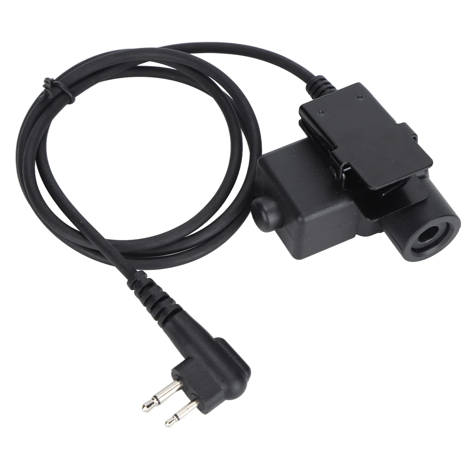 Military U94 PTT Adapter with 2 Pin 7.1mm Headset System - Push to Talk Connector for Motorola Radios (PU+PTT Material) - Perfect for Tactical Communication, Security Operations & Outdoor Adventures