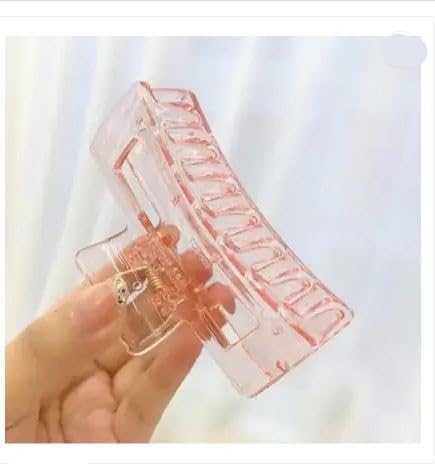 FAMEZA 4-Piece Medium Acrylic Claw Hair Clips for Women & Girls - 3.4