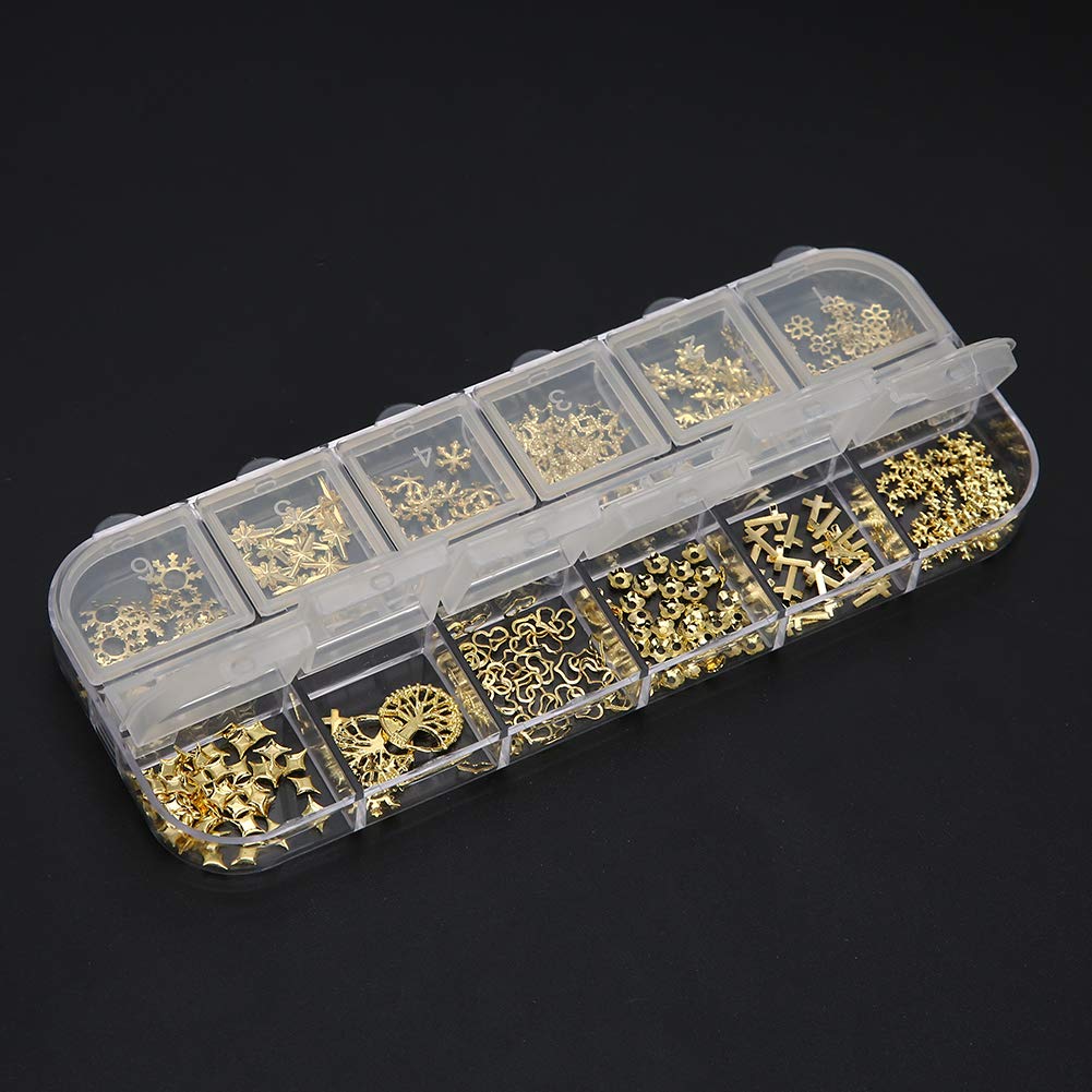 Shiny Alloy Nail Art Decorations - DIY Manicure Accessories Kit for Nail Art, Salon & Home Use - Exquisite Nail Ornaments for Professional & At-Home Manicures