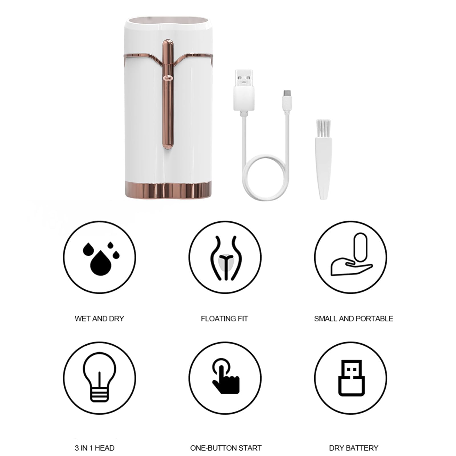USB Rechargeable Electric Hair Remover for Face & Body - Painless Hair Trimmer & Depilator for Women & Men | Perfect for Travel, Home Use & Smooth Skin Care